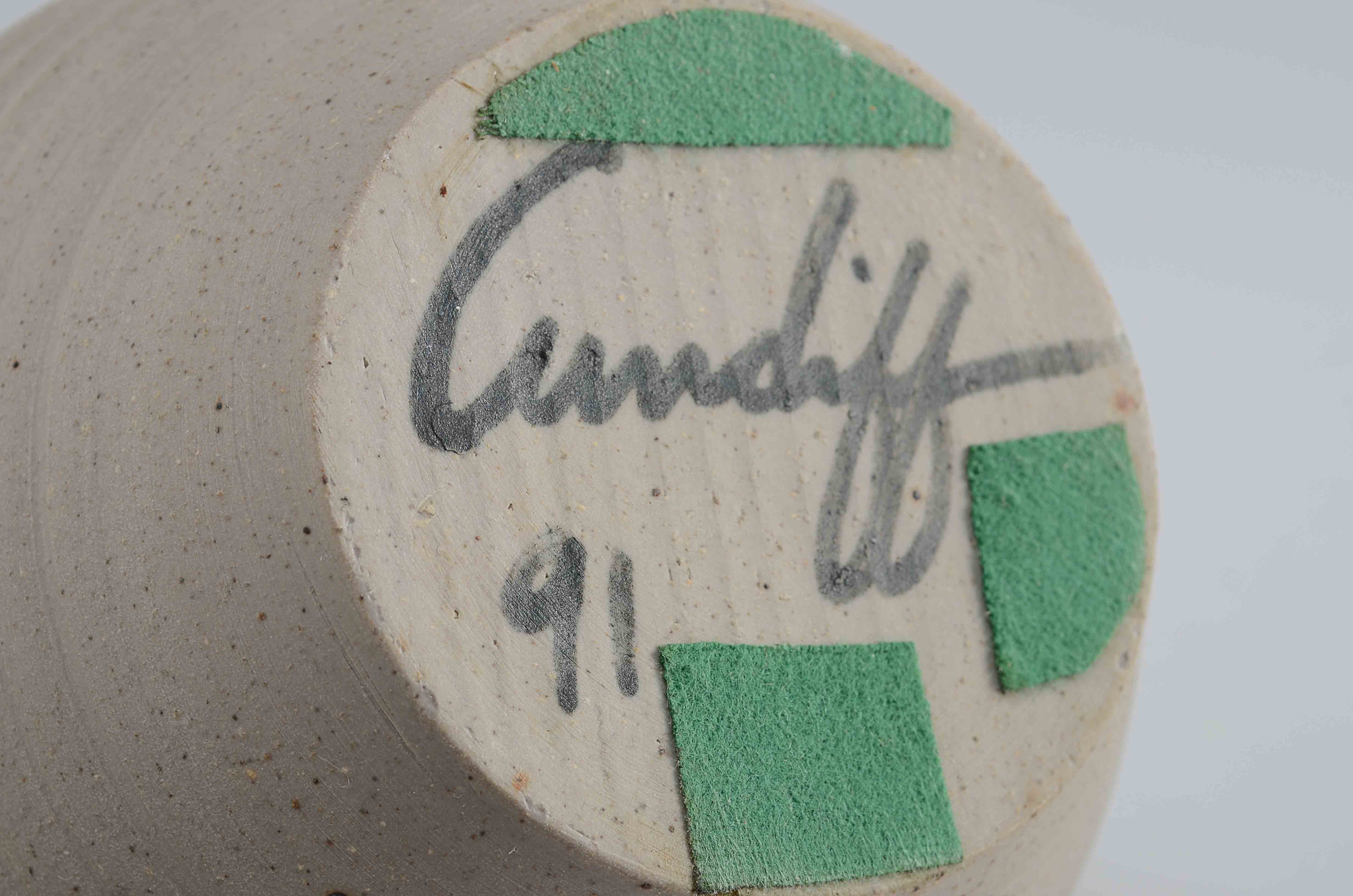 Pair of Contemporary Grey Pottery Vases