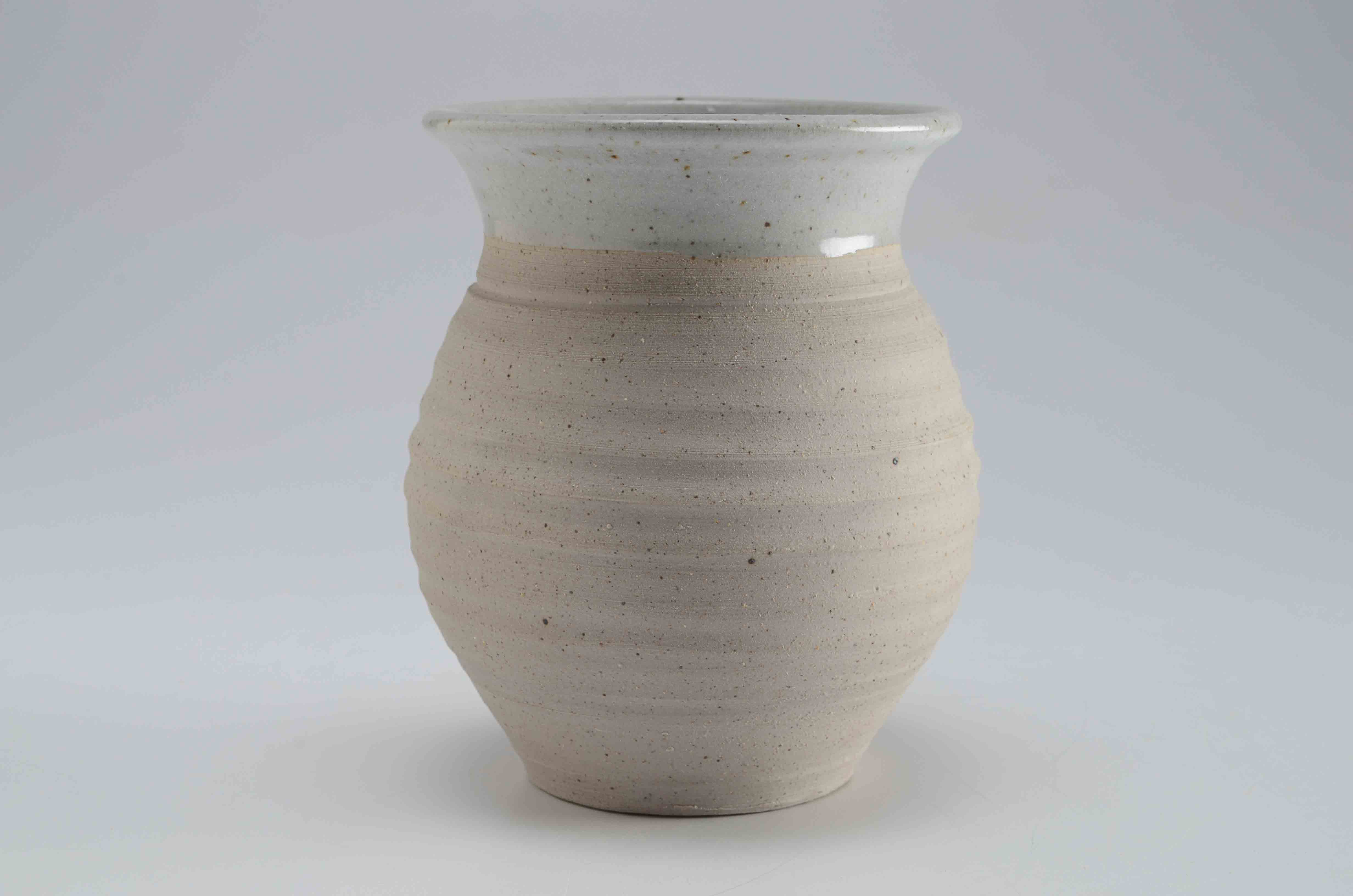 Pair of Contemporary Grey Pottery Vases