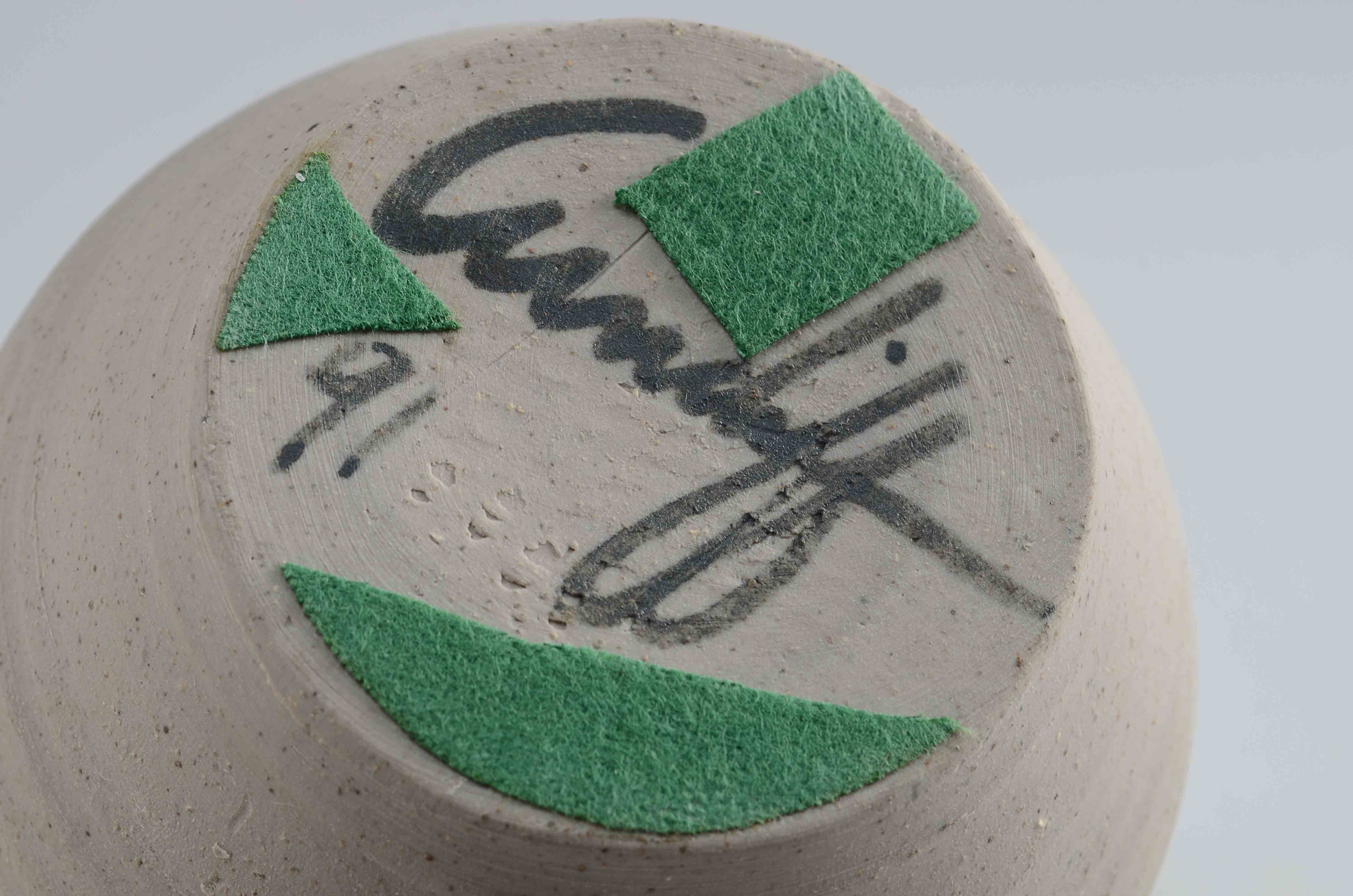 Pair of Contemporary Grey Pottery Vases