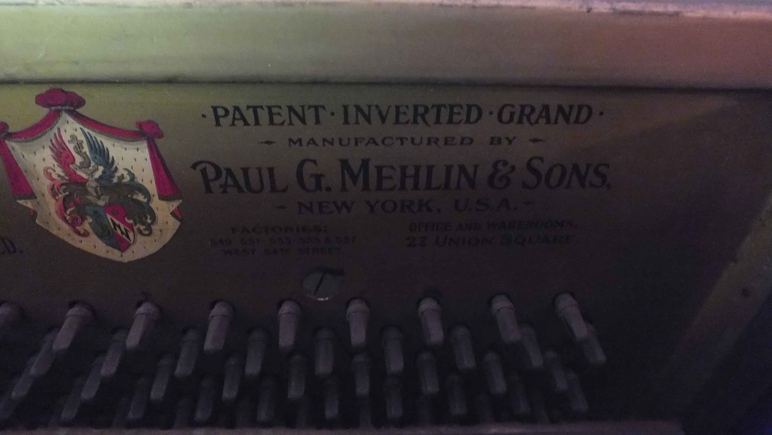 Mehlin & Sons Inverted Grand Piano