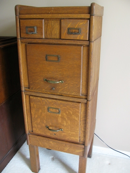 Vintage Oak Filing Cabinet