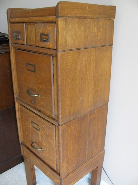 Vintage Oak Filing Cabinet