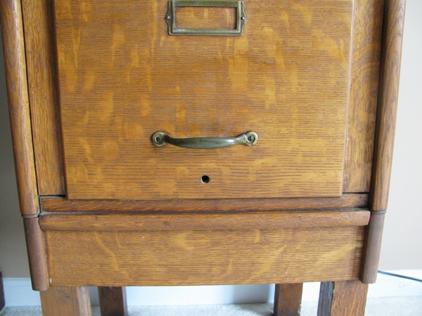 Vintage Oak Filing Cabinet
