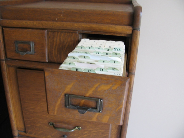 Vintage Oak Filing Cabinet