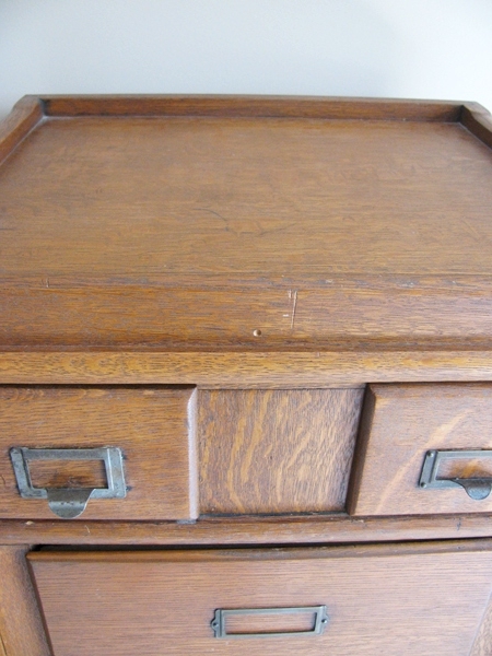 Vintage Oak Filing Cabinet