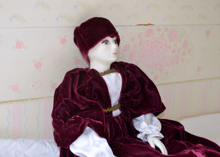 Pair Eric Dufour Hand Painted Bisque Porcelain Dolls