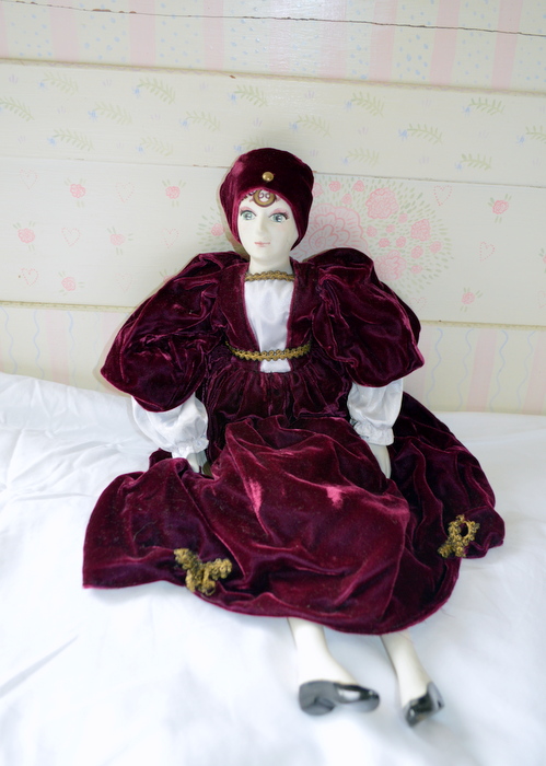 Pair Eric Dufour Hand Painted Bisque Porcelain Dolls