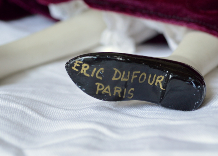 Pair Eric Dufour Hand Painted Bisque Porcelain Dolls