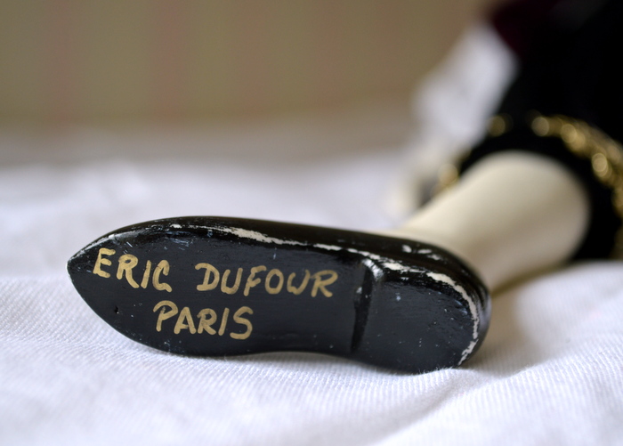 Pair Eric Dufour Hand Painted Bisque Porcelain Dolls