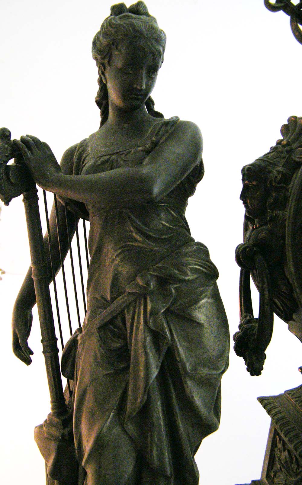 Magnificent Ansonia Classical Muses Bronze Finish Mantle Clock, circa 1882