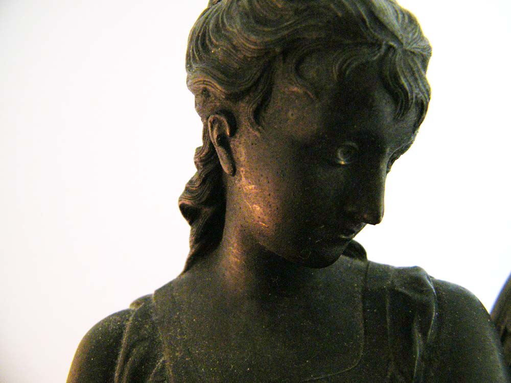 Magnificent Ansonia Classical Muses Bronze Finish Mantle Clock, circa 1882