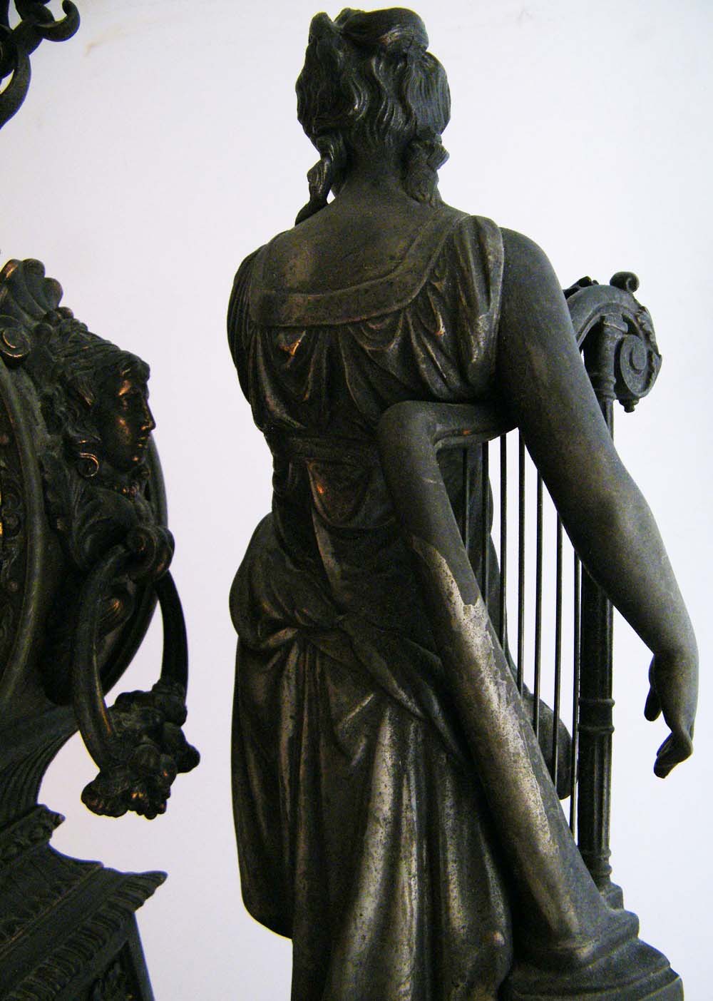 Magnificent Ansonia Classical Muses Bronze Finish Mantle Clock, circa 1882