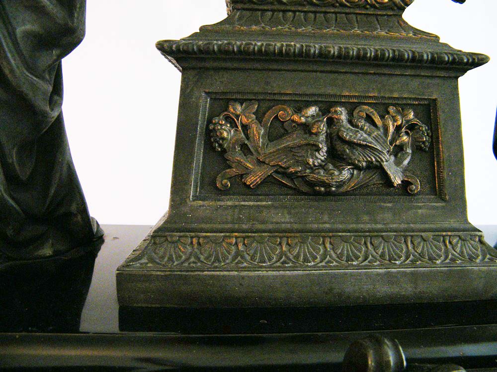 Magnificent Ansonia Classical Muses Bronze Finish Mantle Clock, circa 1882