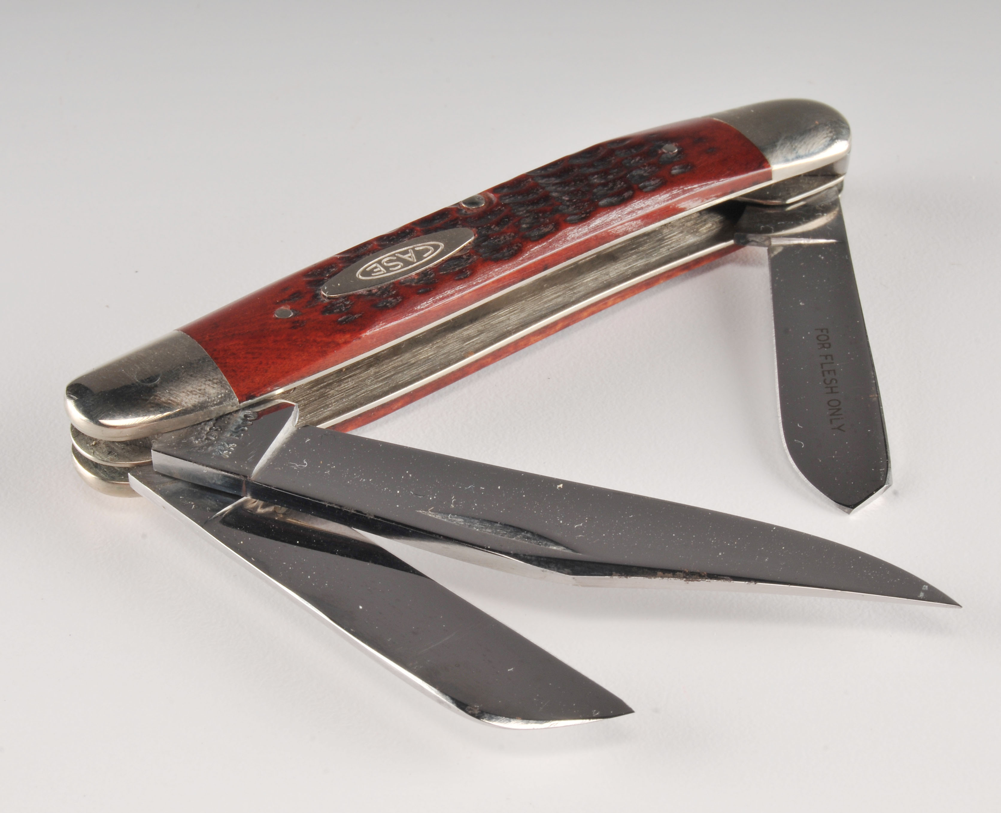 1974 Case XX Model 6347 HP stockman three blade pocket knife with jigged bone handle