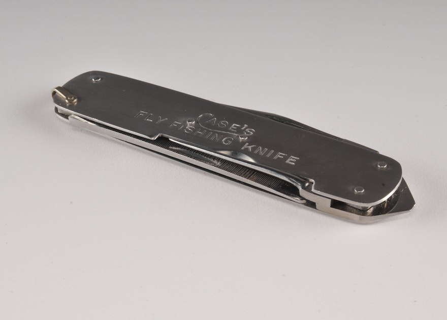 1970 Case XX Fly Fishing pocket knife with stainless steel handle