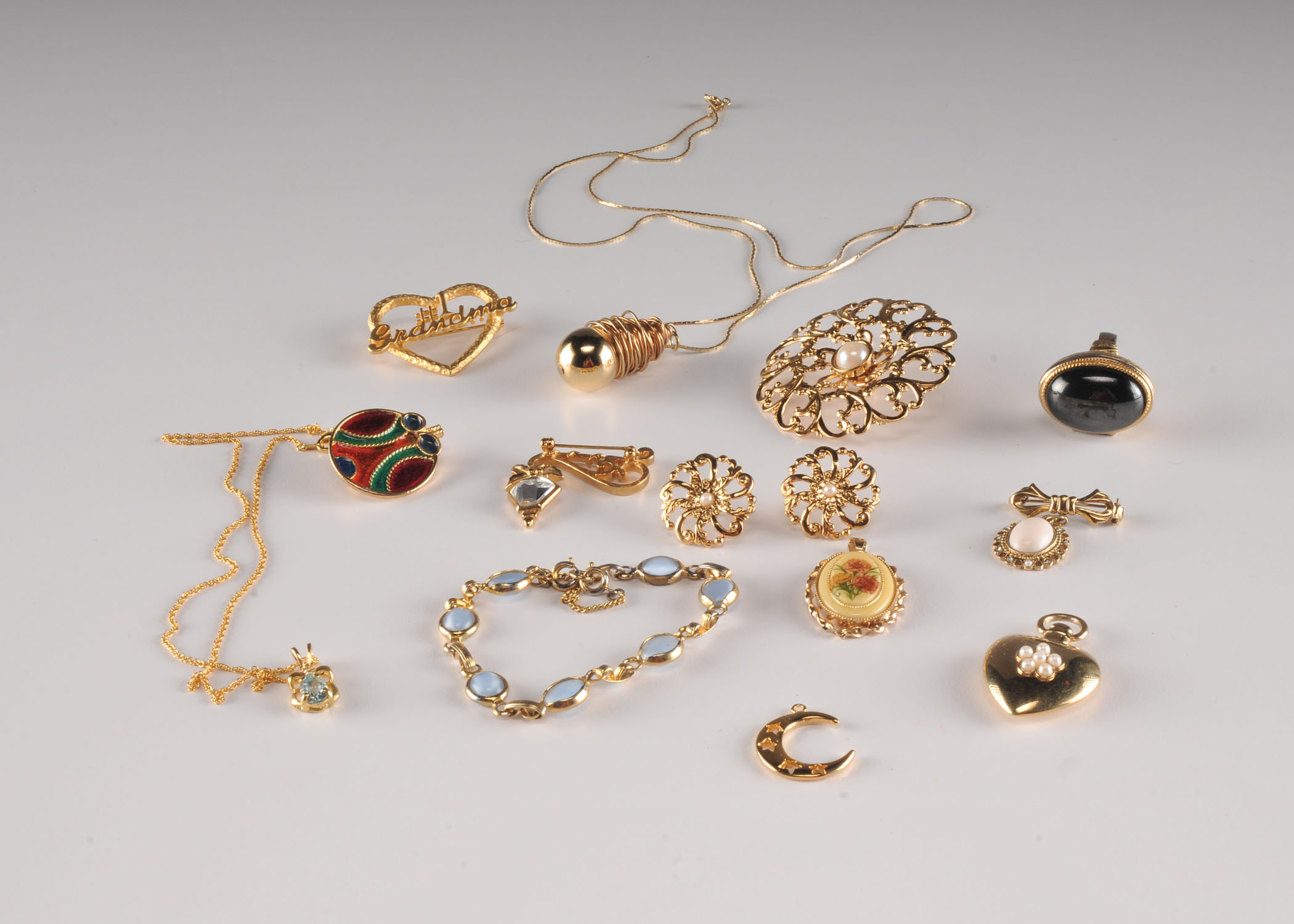Collection of Goldtone Costume Jewelry