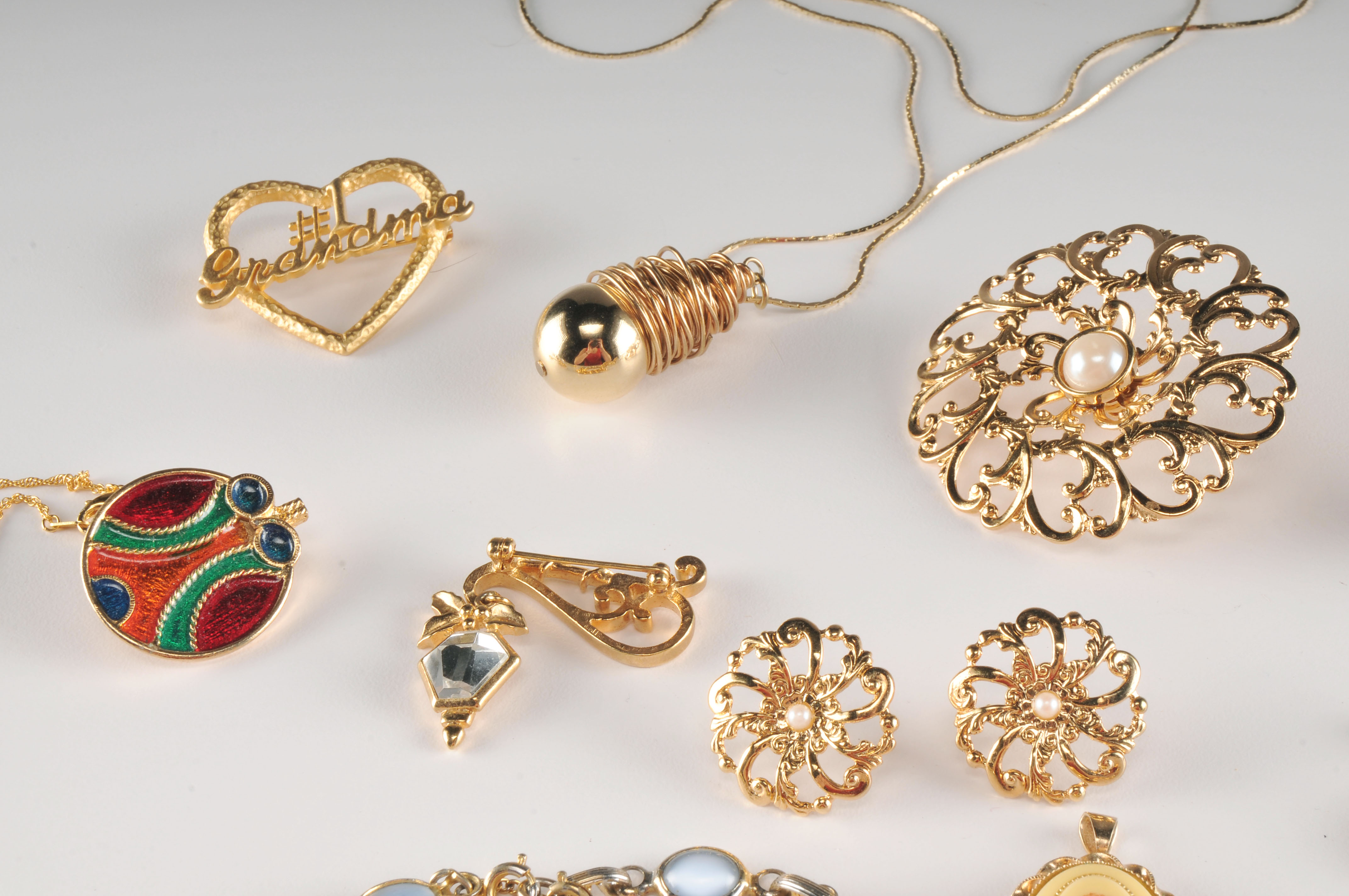 Collection of Goldtone Costume Jewelry