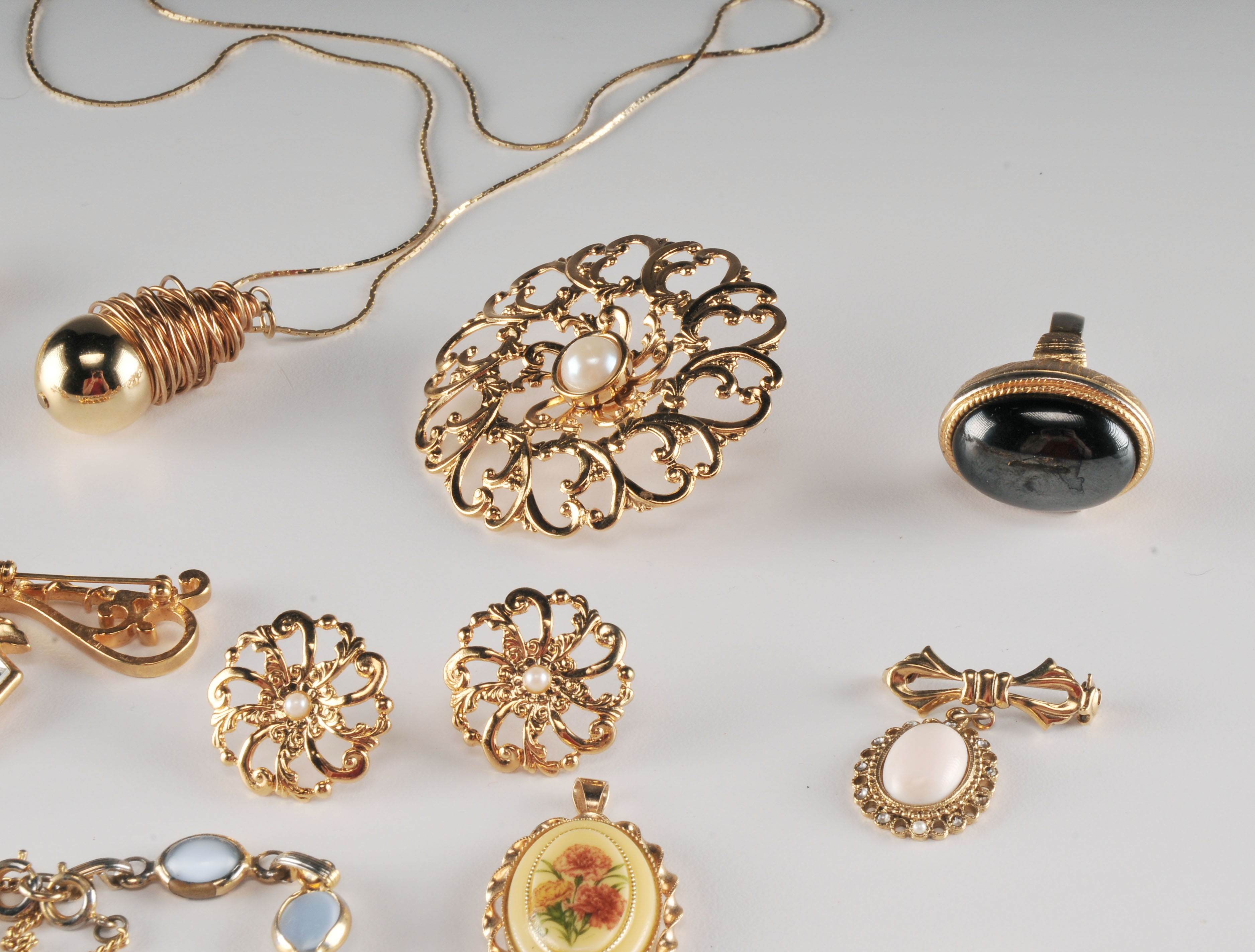 Collection of Goldtone Costume Jewelry
