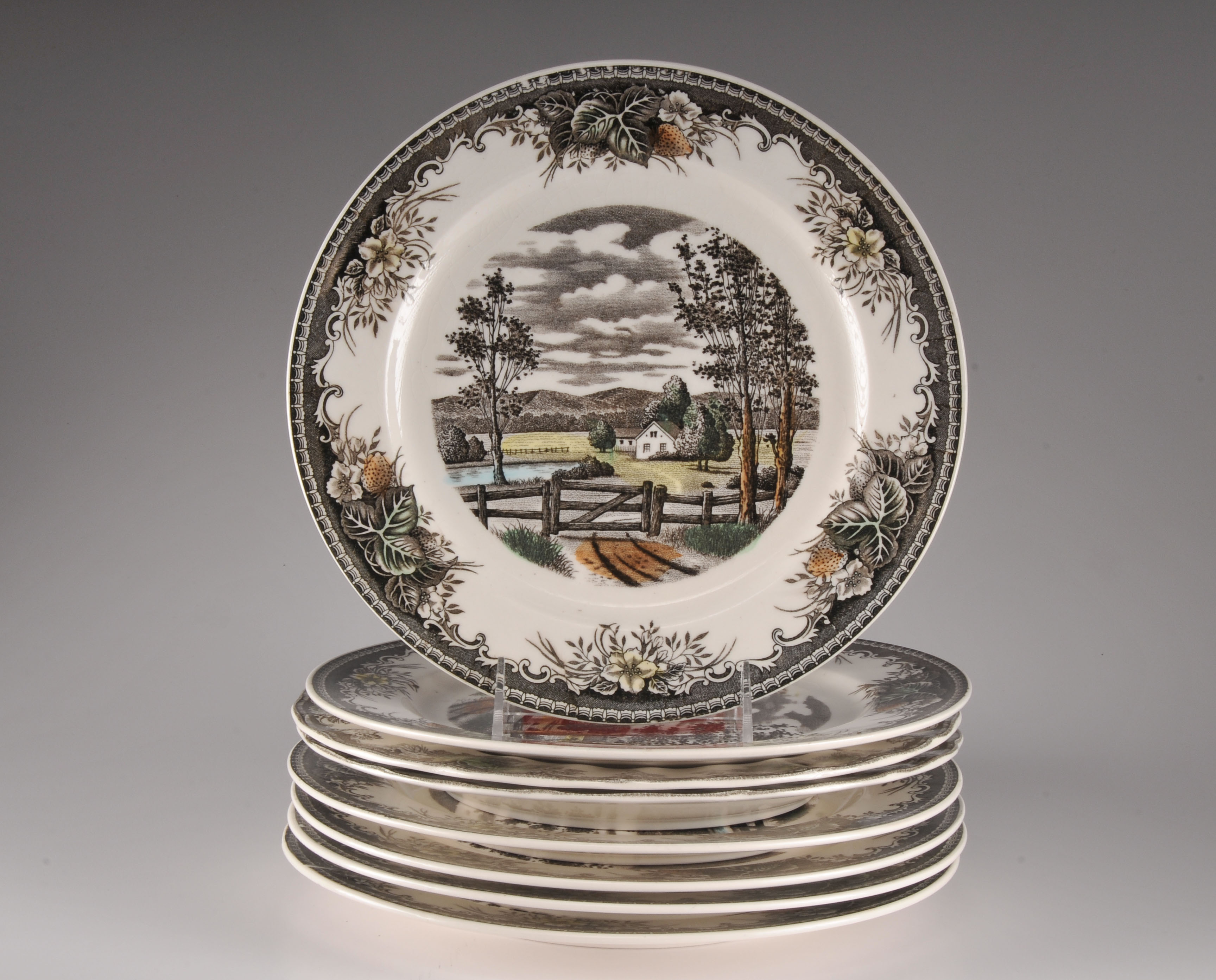 Japanese Dinner Plates, Creamer and Bowls