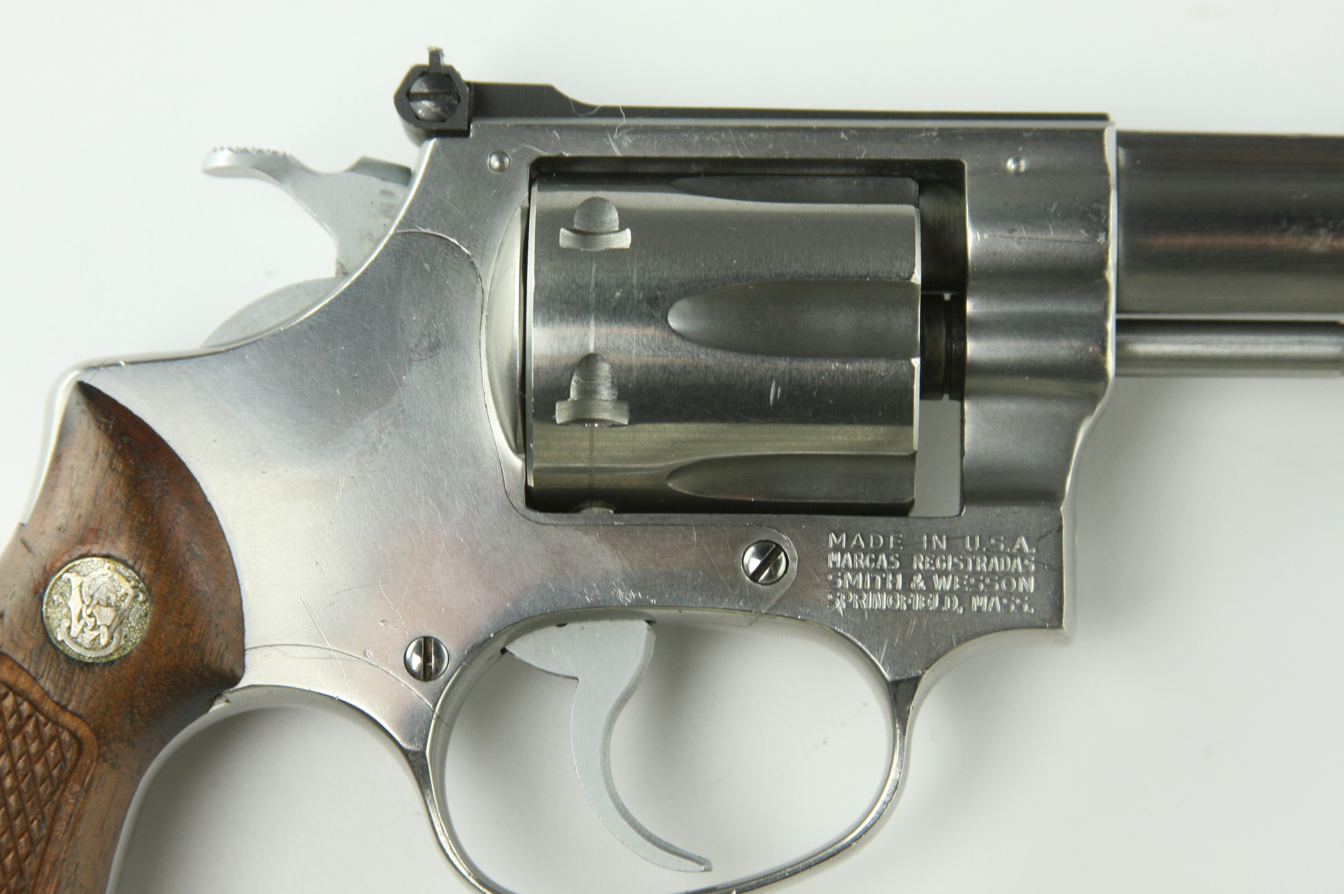 Smith and Wesson Model 63 .22 Caliber stainless steel six shot revolver