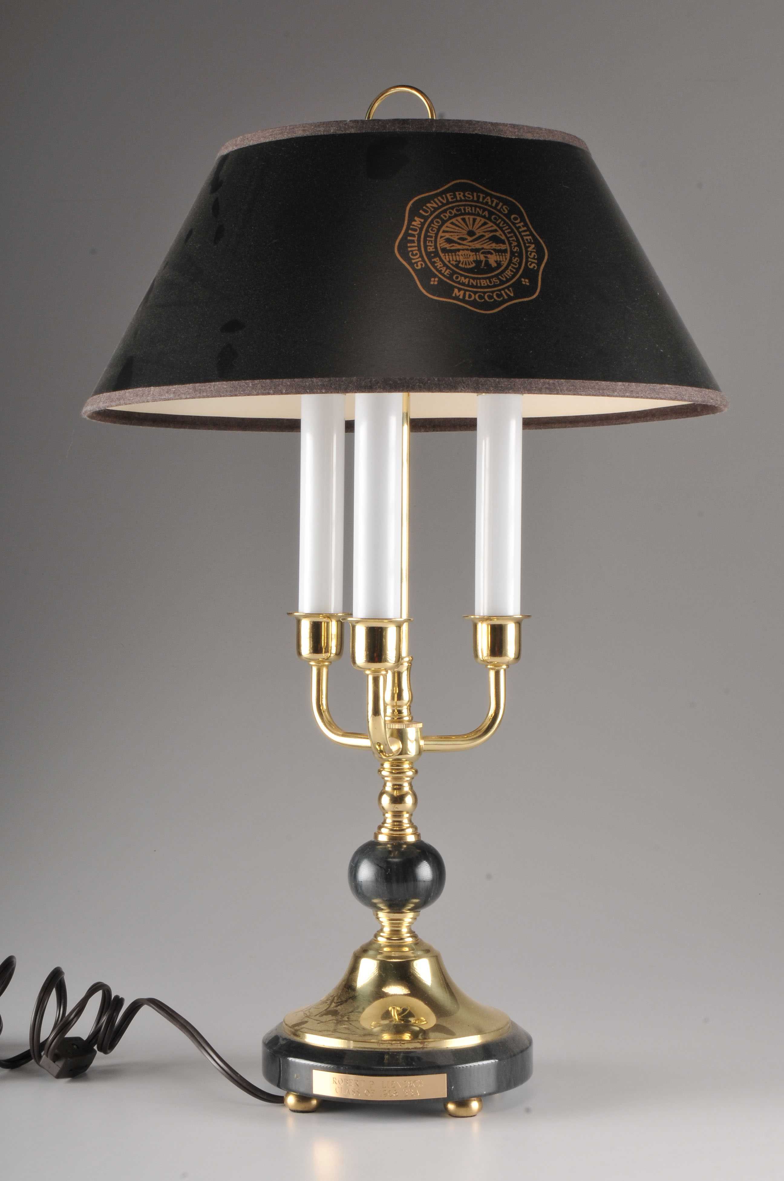 Black & Gold tone Ohio University Alumni Desk Lamp