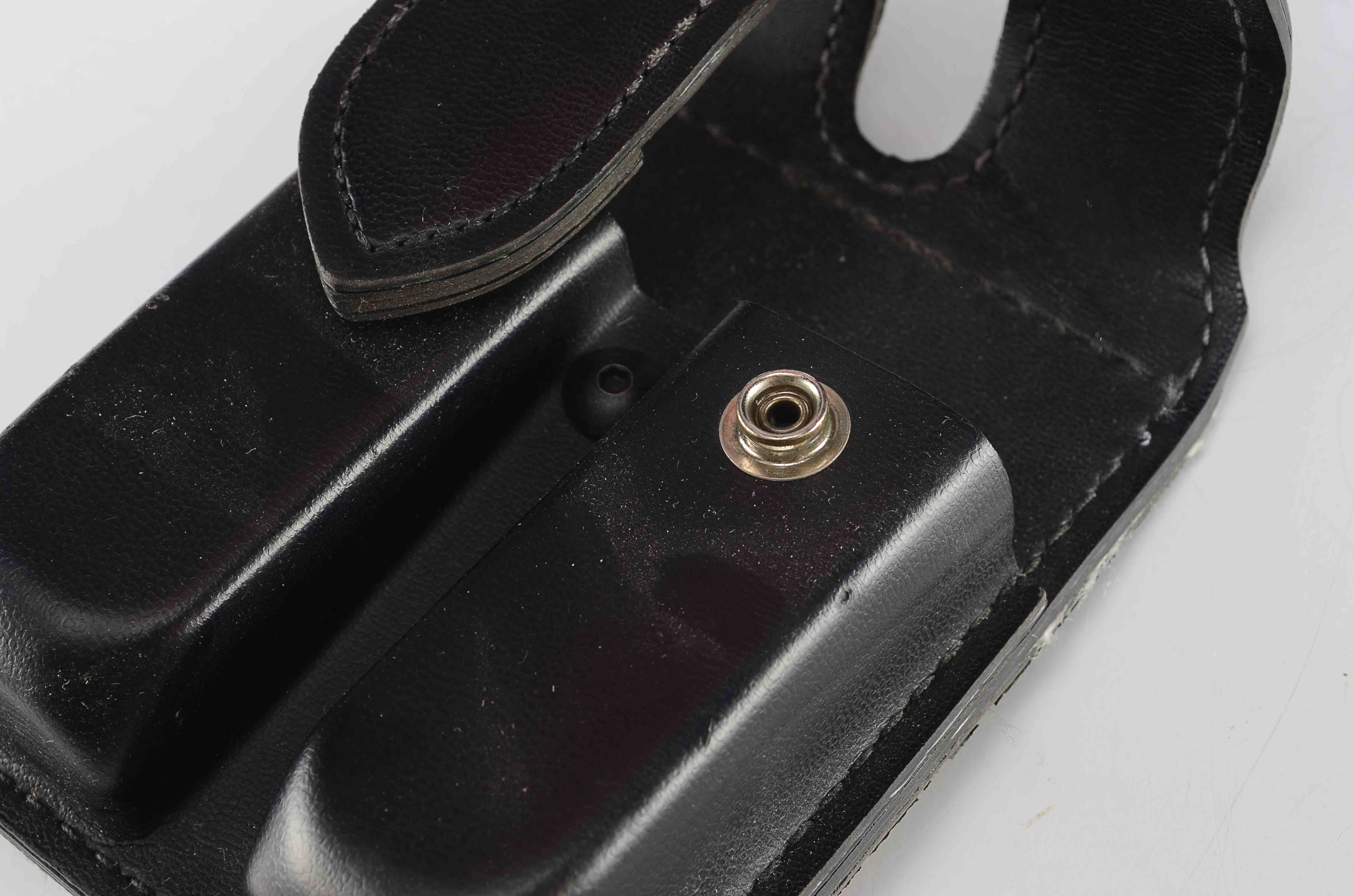 Black Leather Glock Clip Case