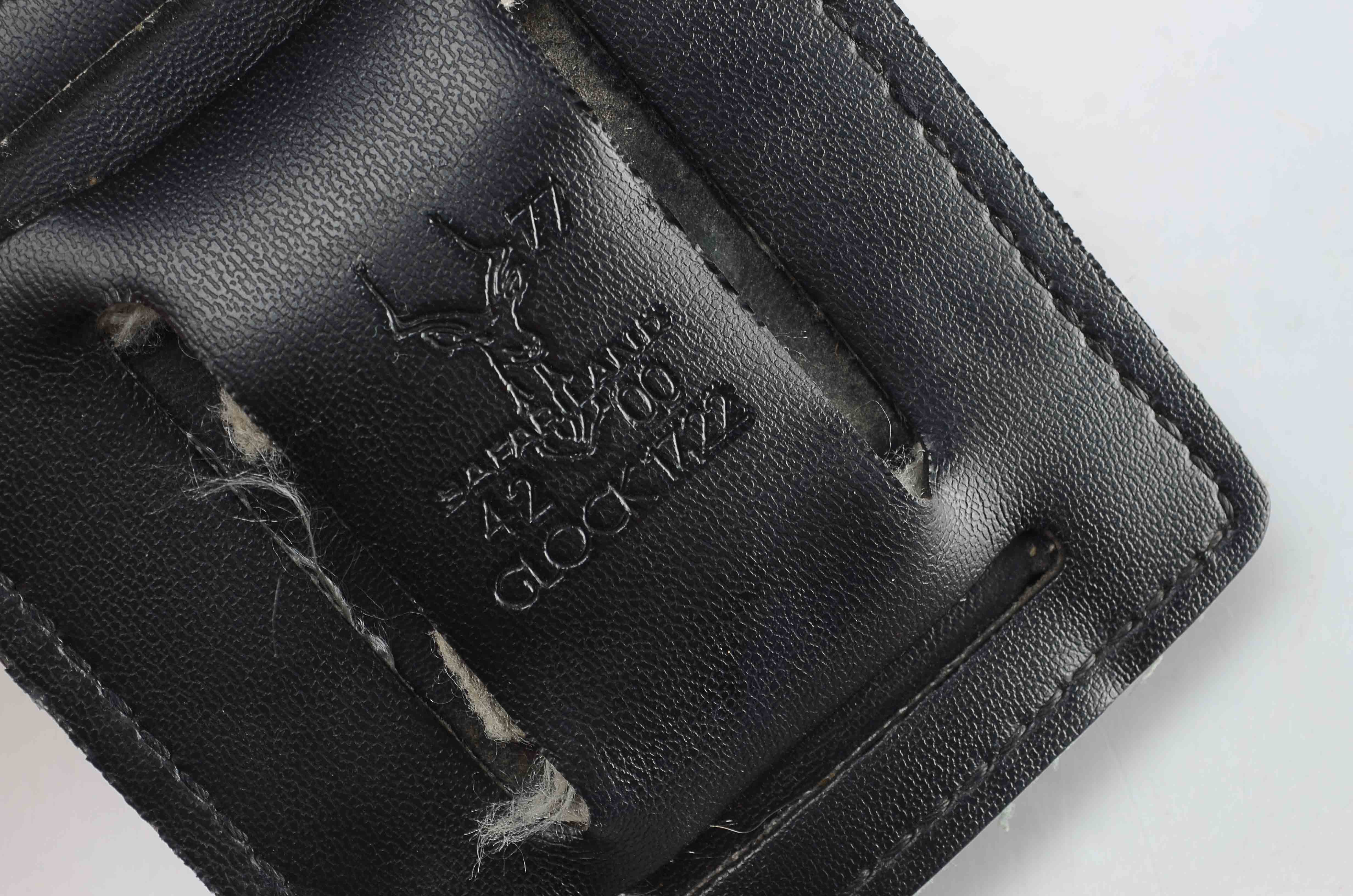 Black Leather Glock Clip Case