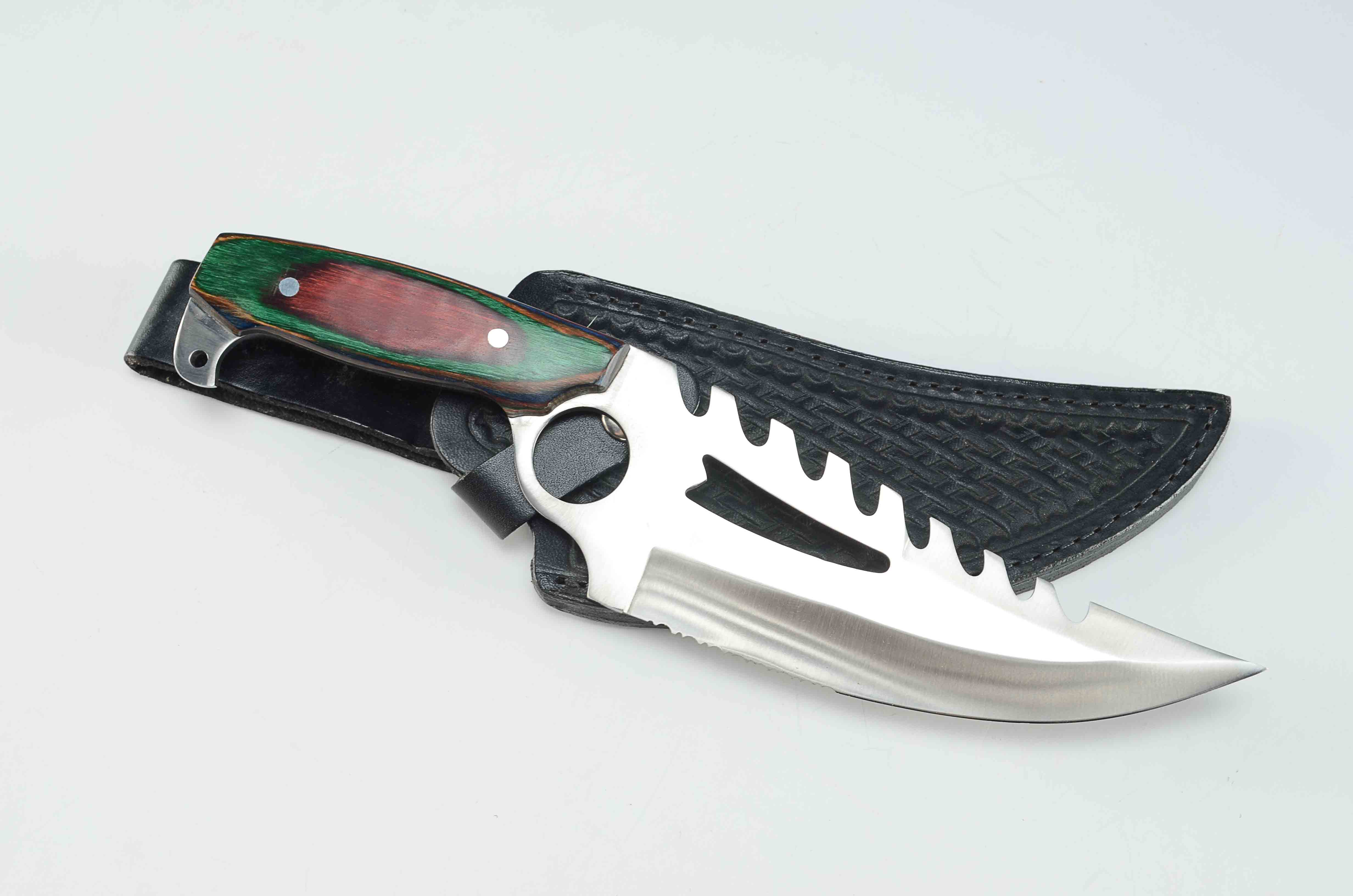 Two Hunting Knives and a Samurai Warrior Knife
