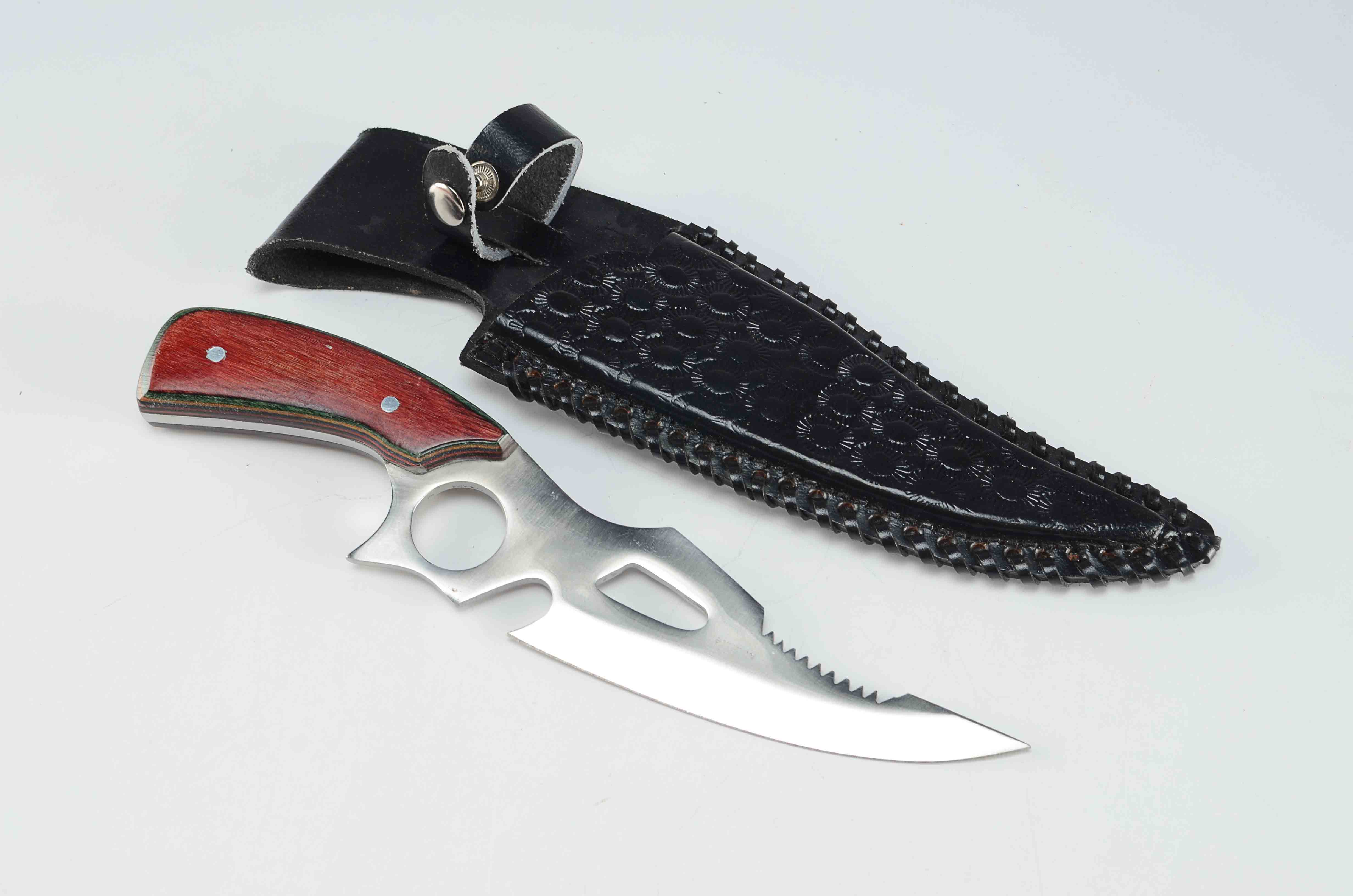 Two Hunting Knives and a Samurai Warrior Knife
