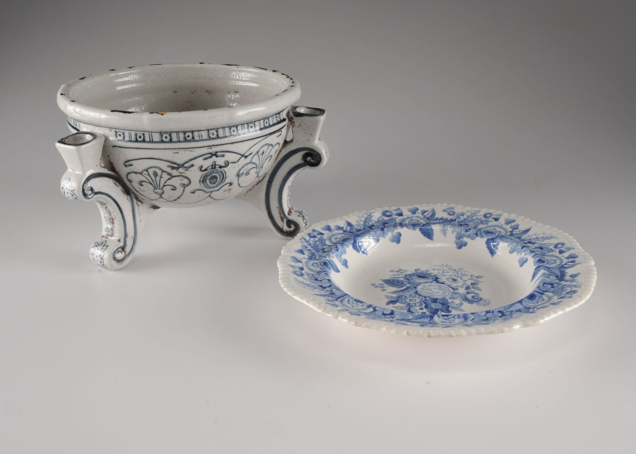 Spode Imperial Plate and Stoneware Bowl