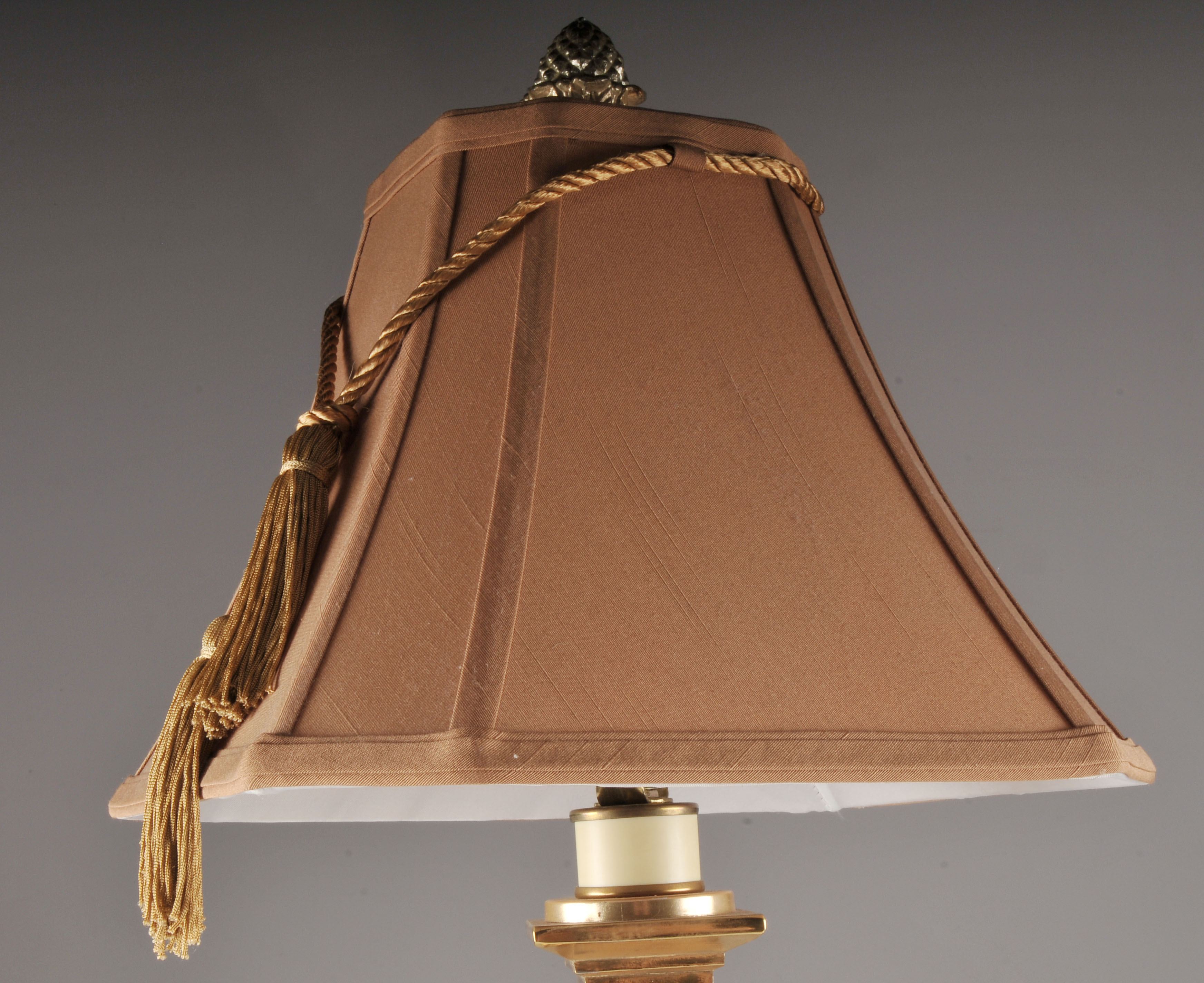 Table Lamp with Cast Metal Grecian Inspired Column