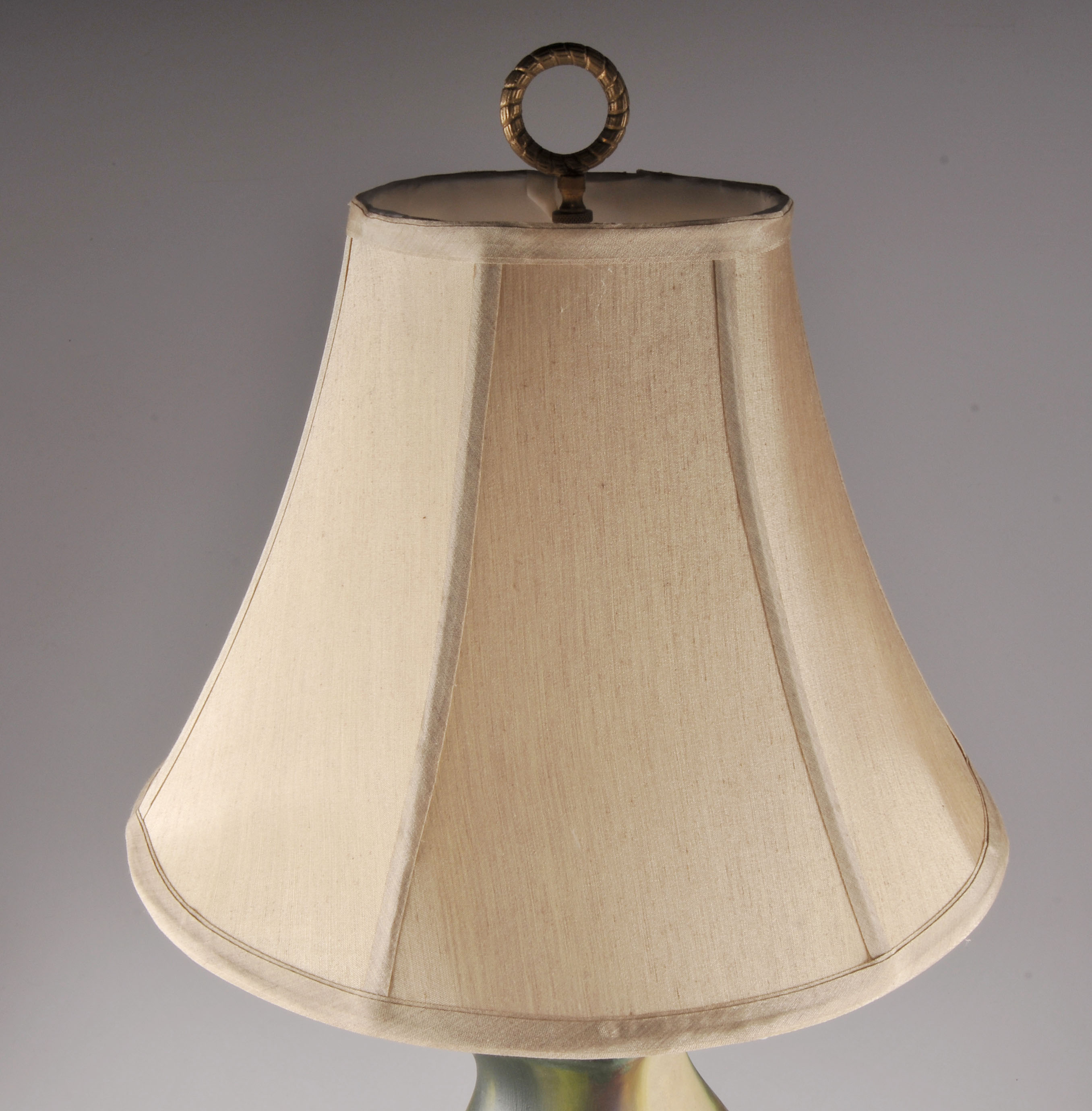 Table Lamp with Painted Ceramic Base