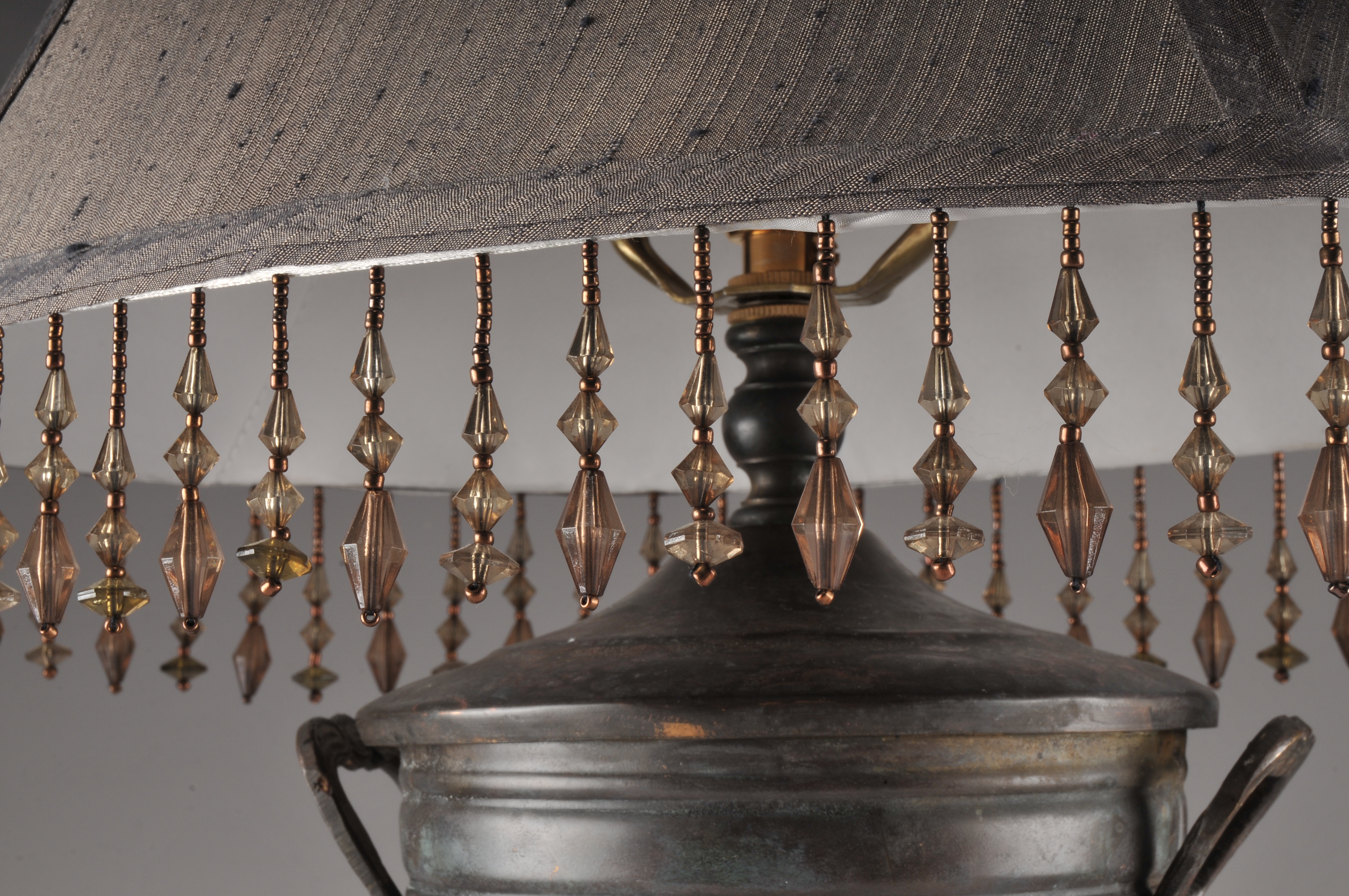 Table Lamp with Metal Bucket Base