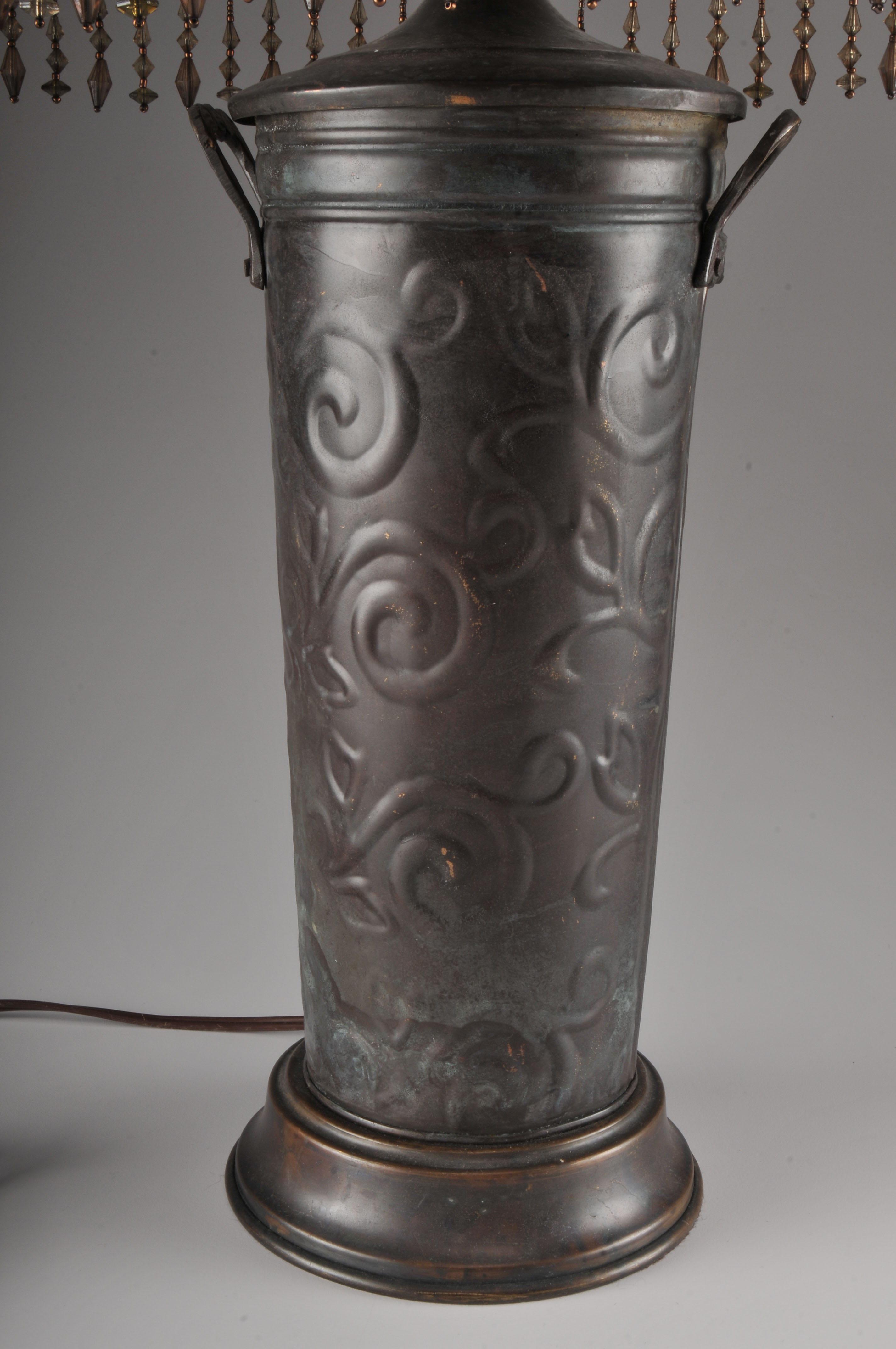 Table Lamp with Metal Bucket Base