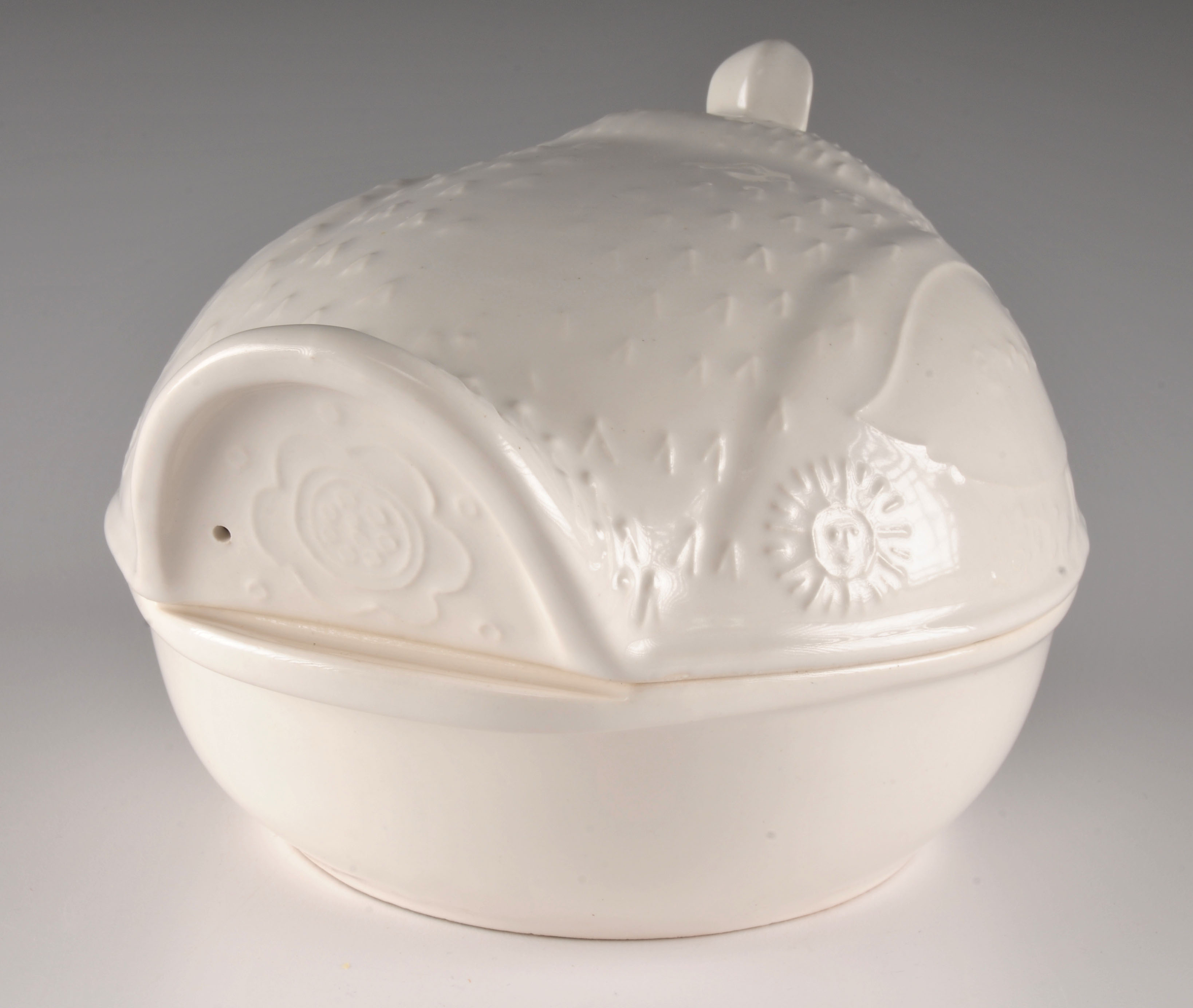 Covered Quail Ceramic Egg Container