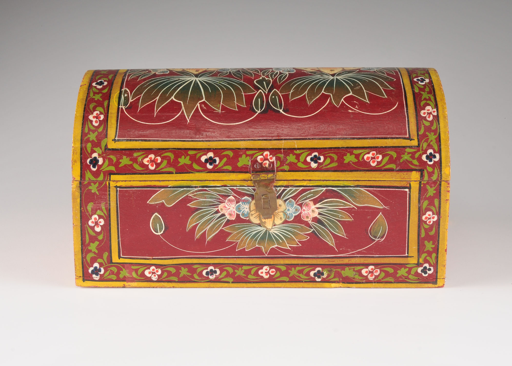 Small Wooden Folk Art Chest