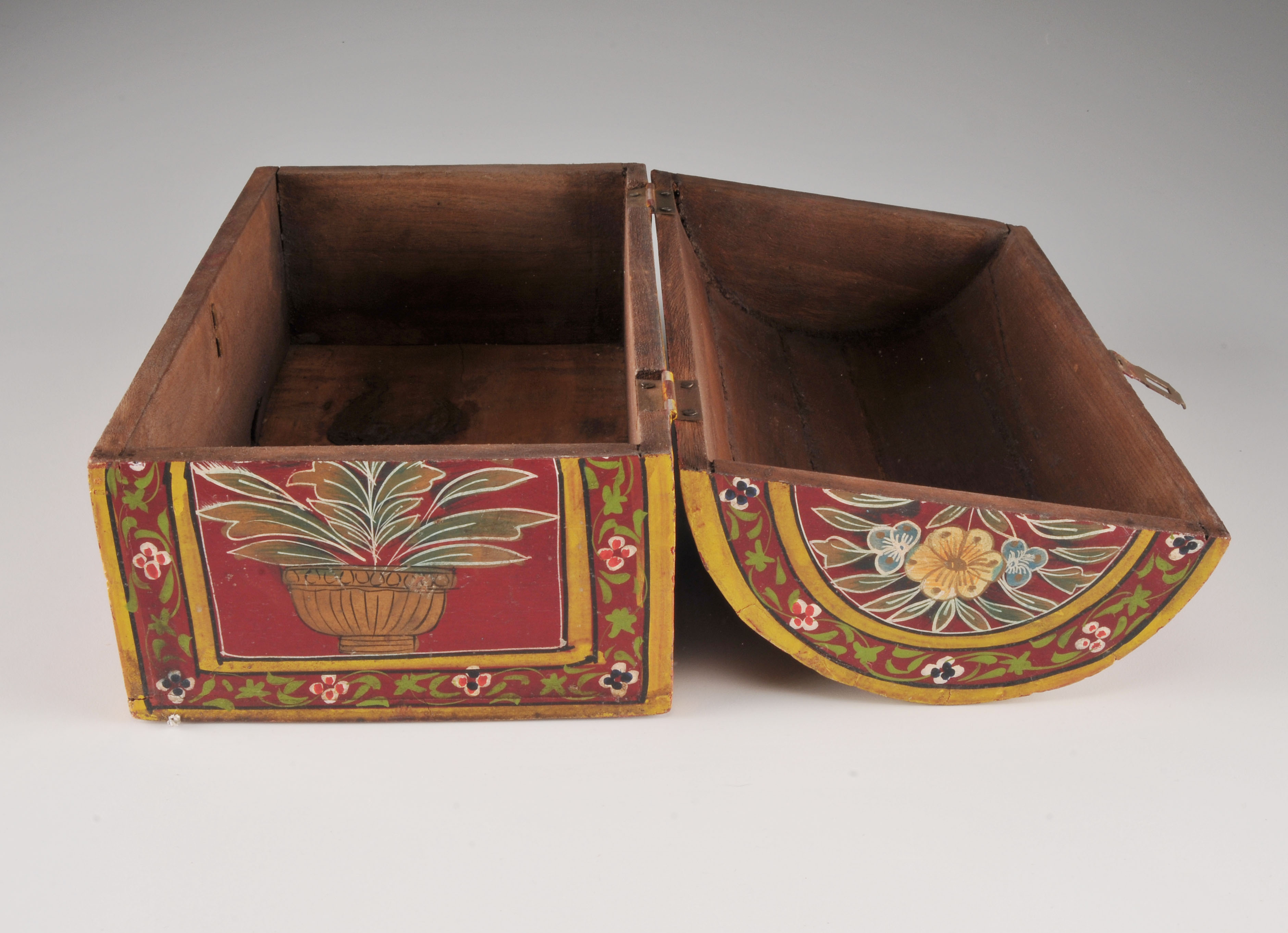 Small Wooden Folk Art Chest