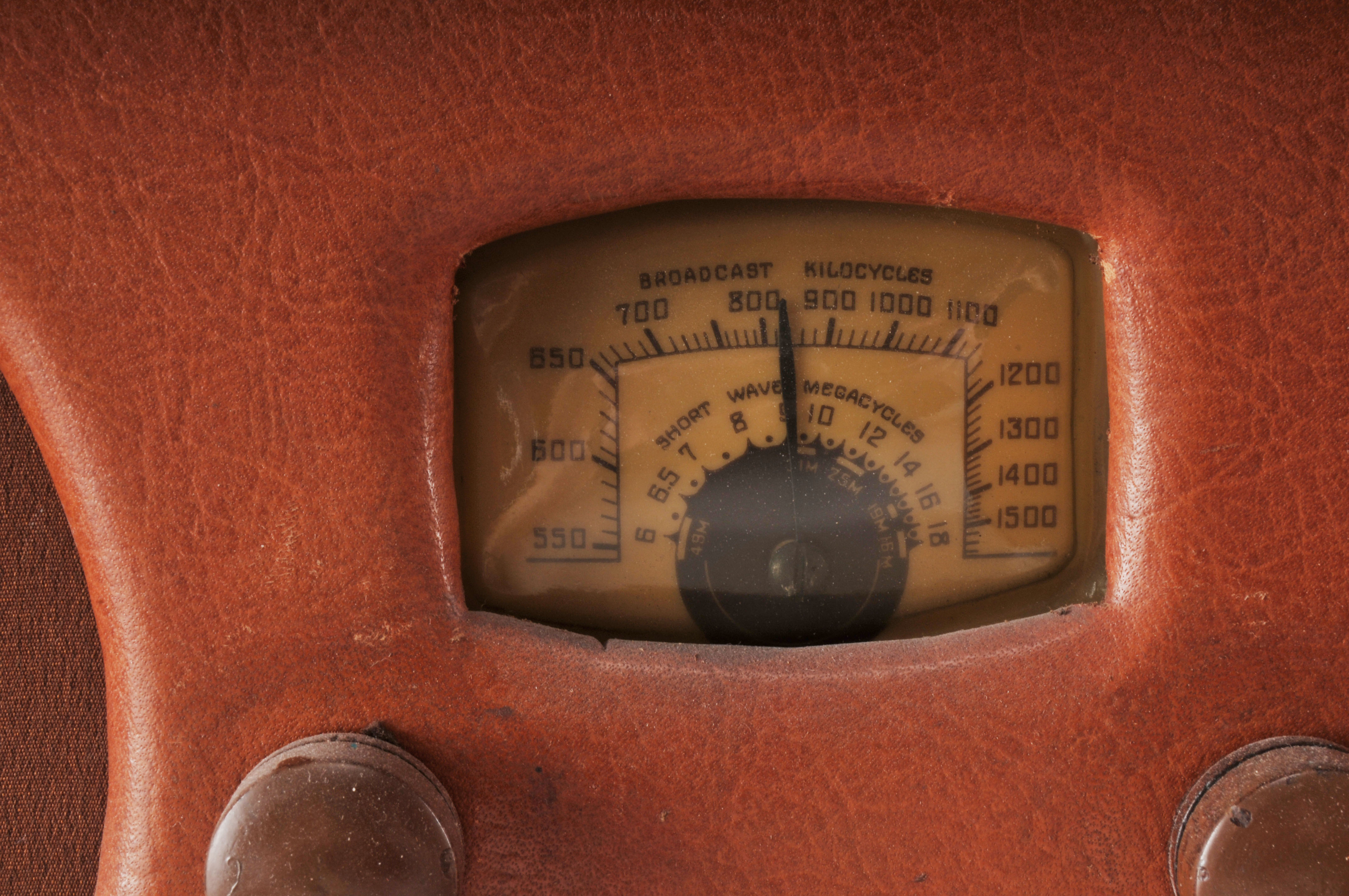 Vintage Radio with Faux Book Facade