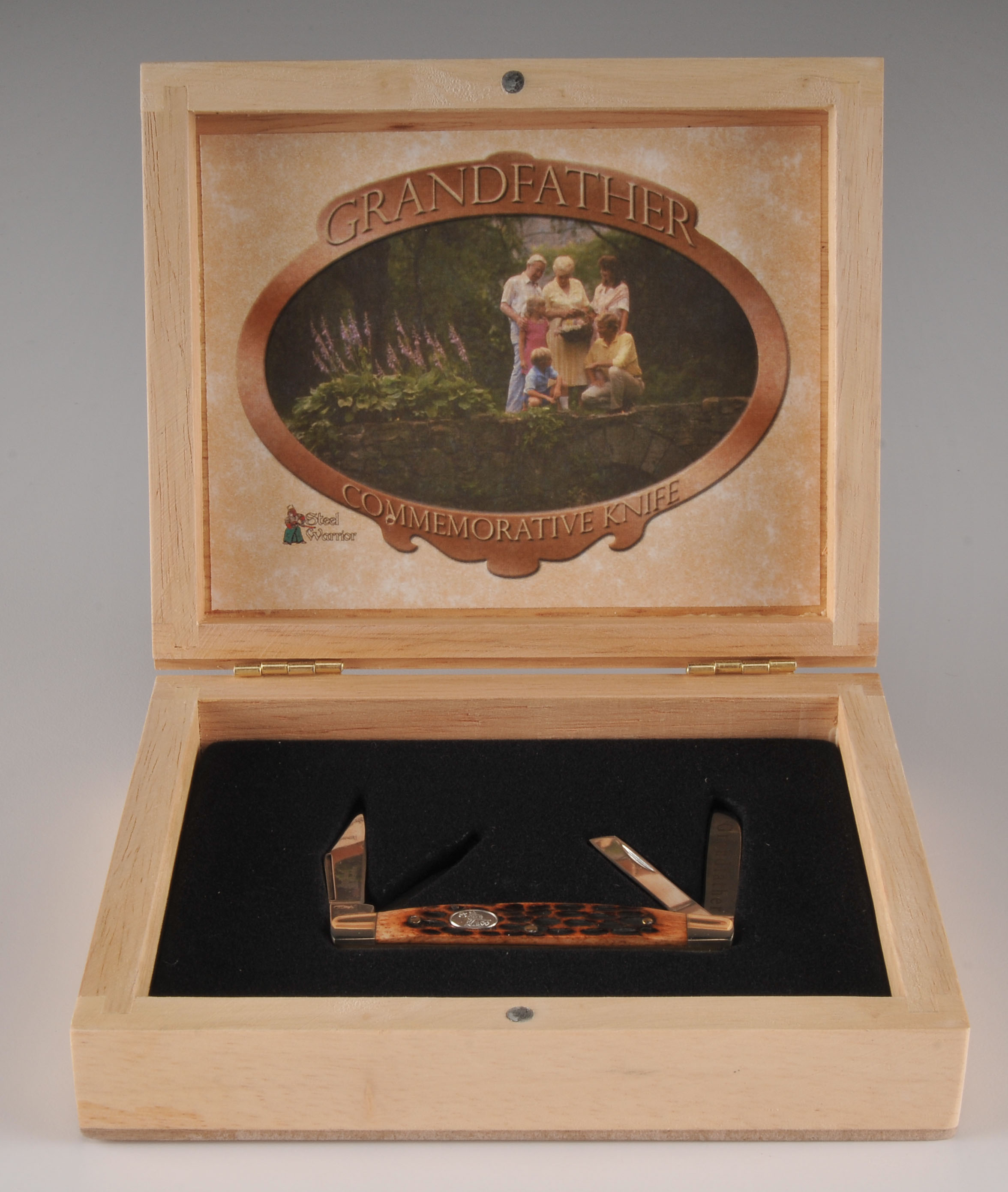 Five Nascar Pocket Knives in Wood Presentation Boxes