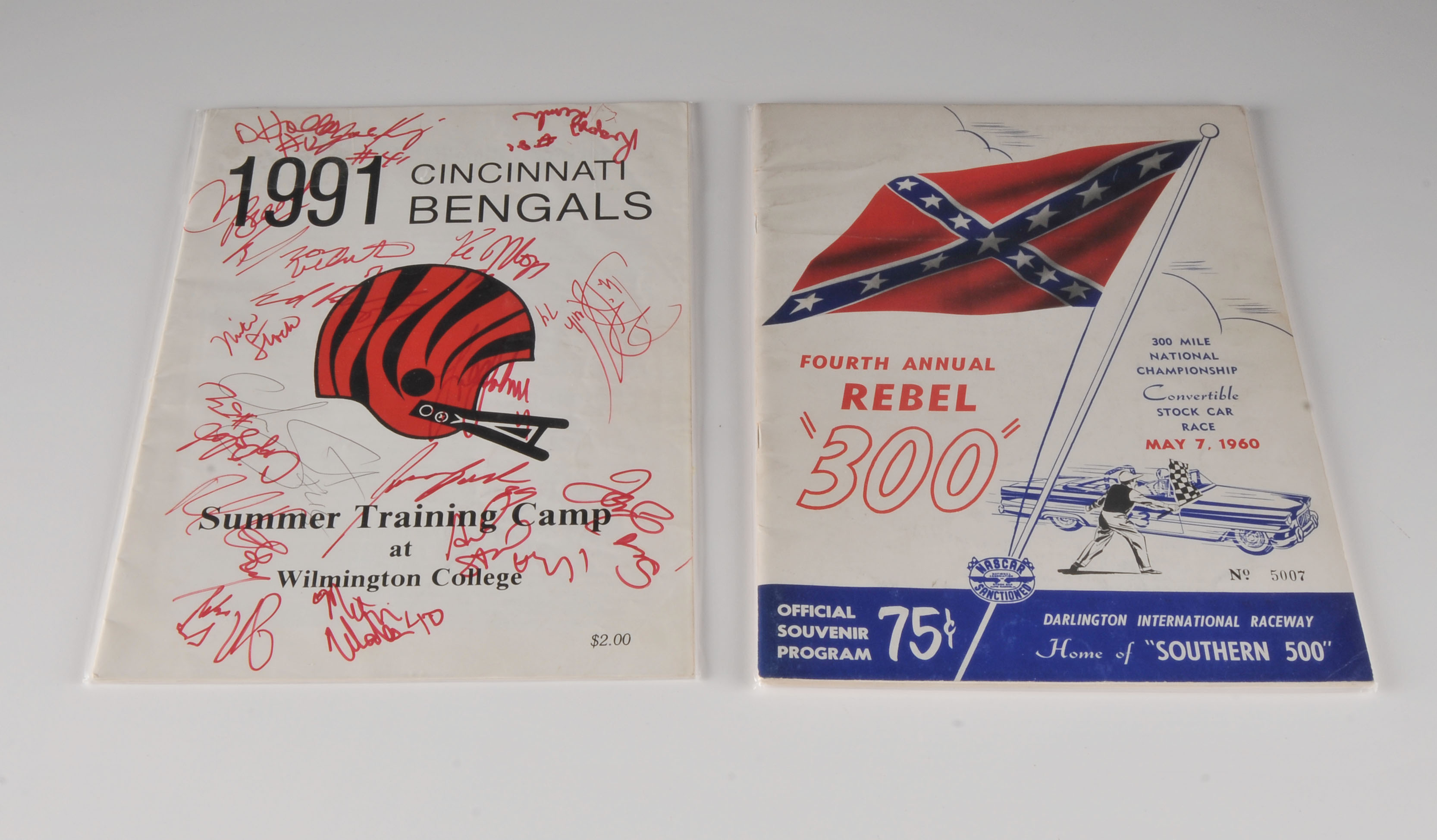 Bengals 1991 Signed Program and Other Early 1900's Sport Memorabilia.