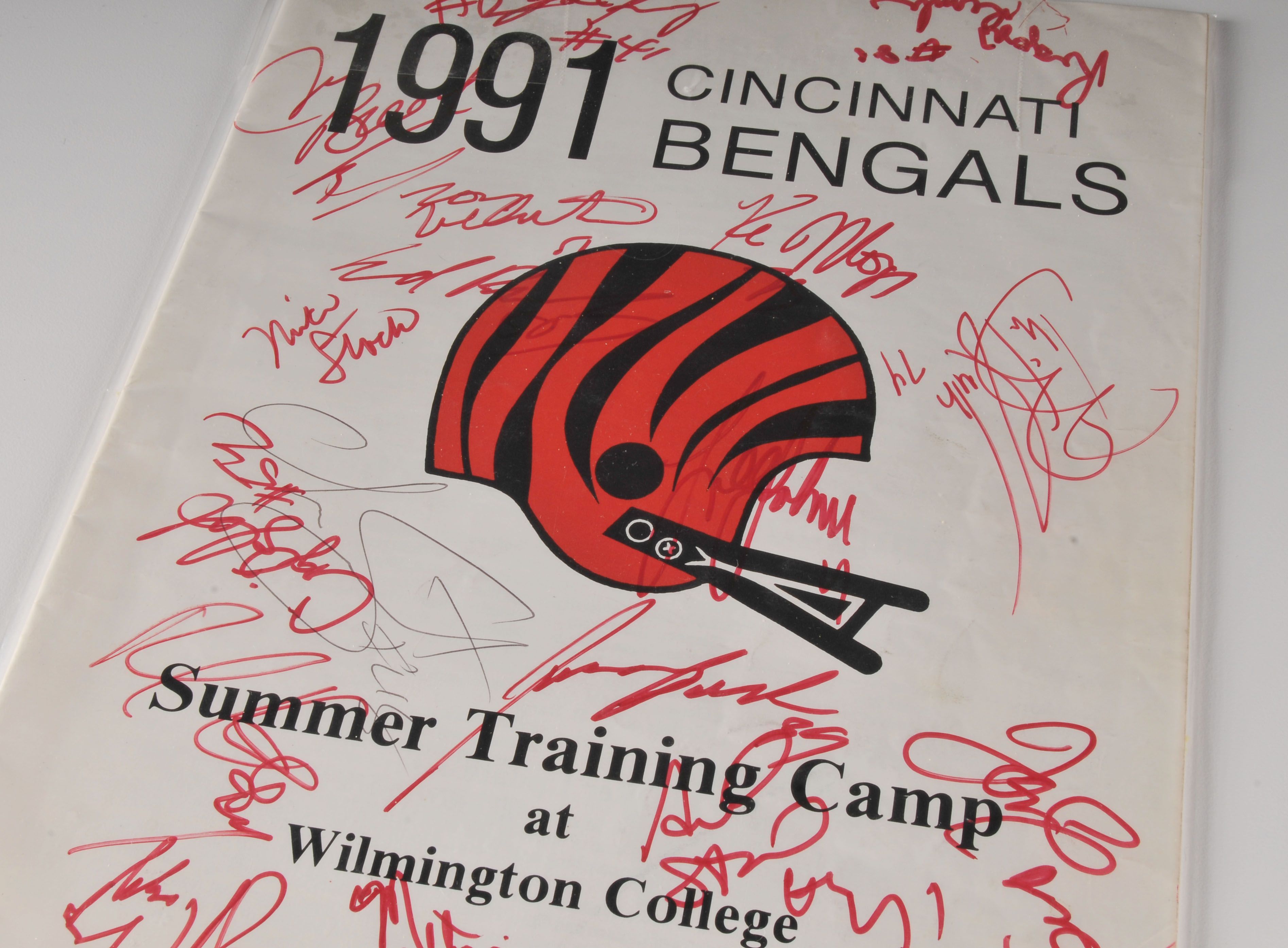 Bengals 1991 Signed Program and Other Early 1900's Sport Memorabilia.