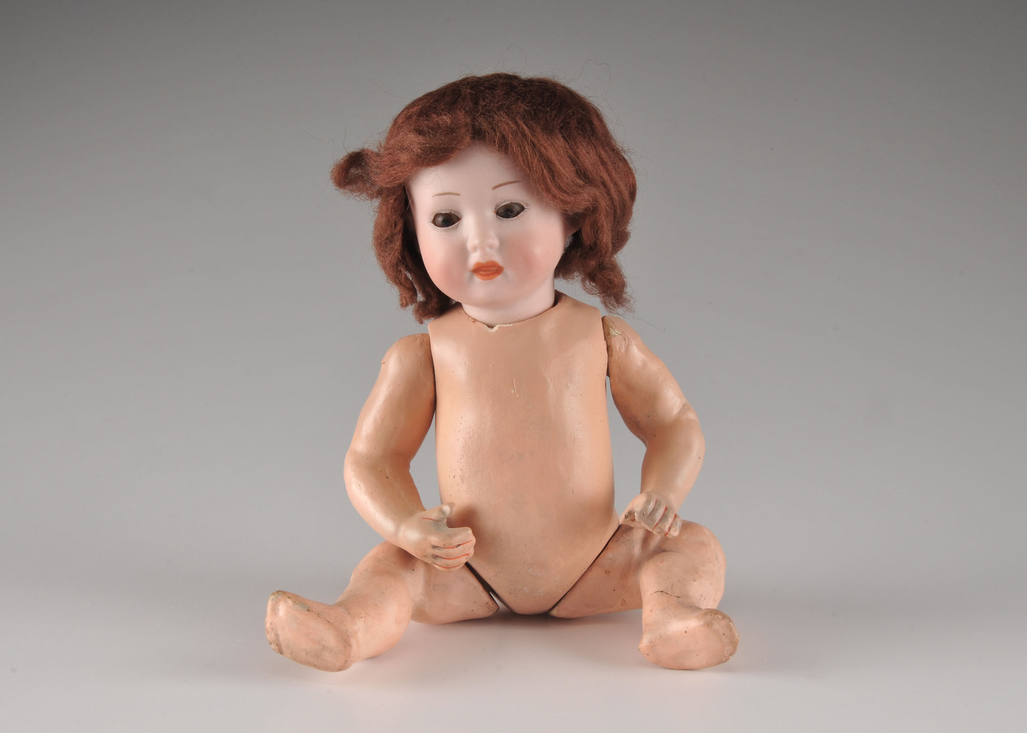 German 8" Bisque Porcelain Doll