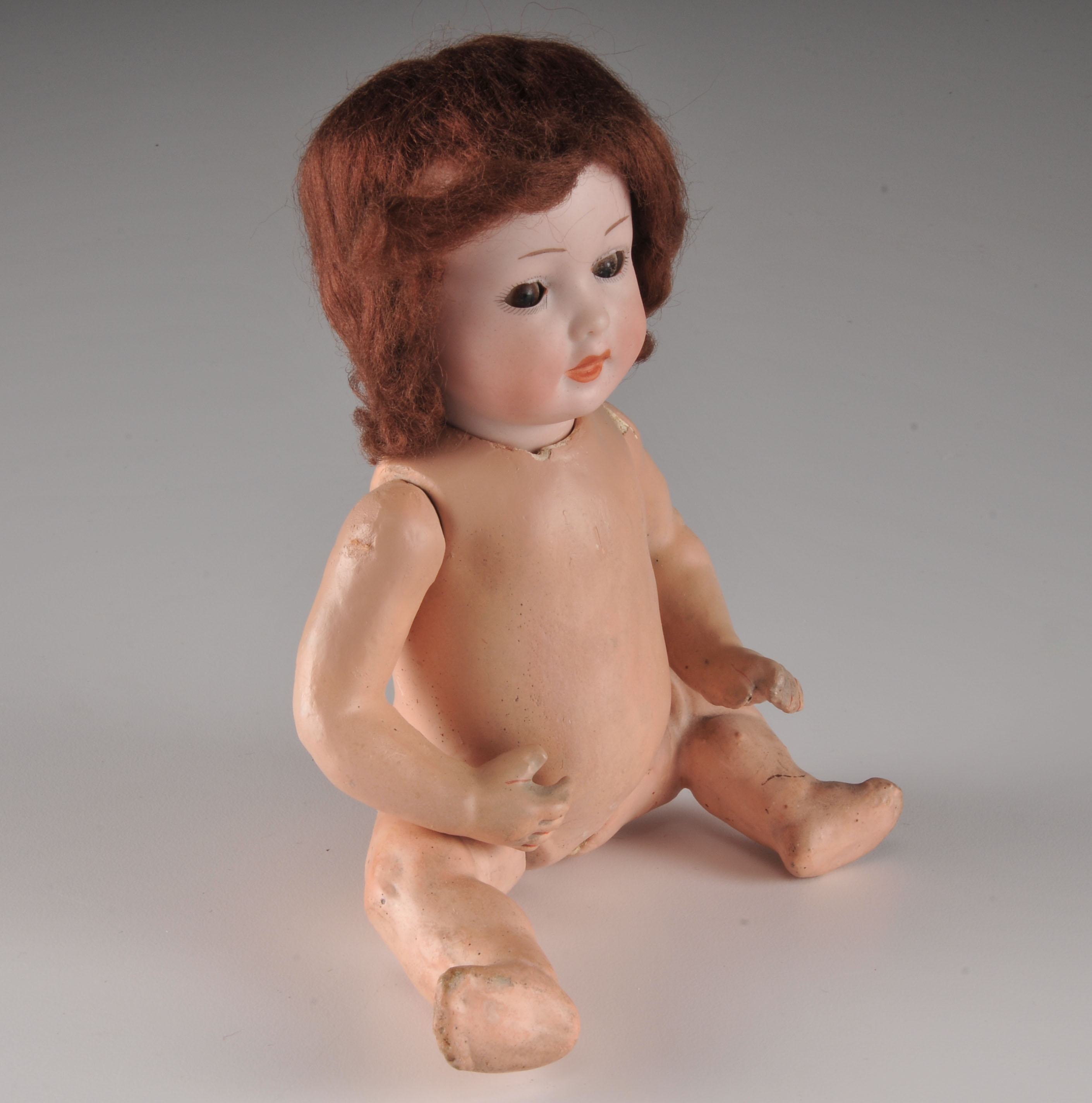 German 8" Bisque Porcelain Doll