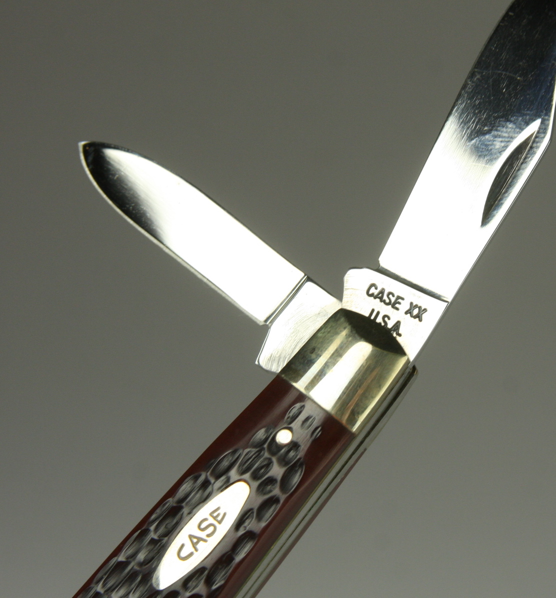 1976 Case XX model 6235 1/2 Jack knife two blade pocket knife with jigged bone composite handle