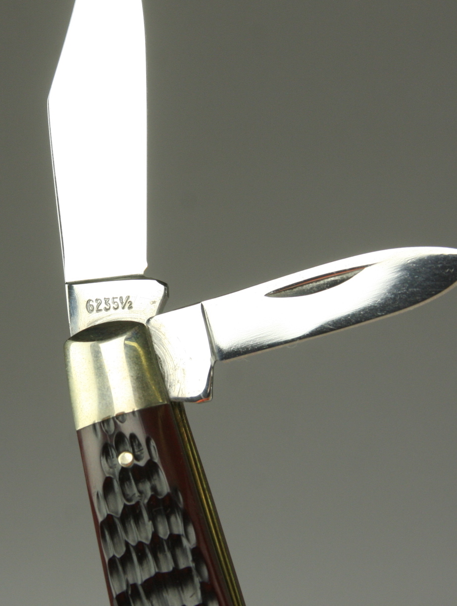 1976 Case XX model 6235 1/2 Jack knife two blade pocket knife with jigged bone composite handle