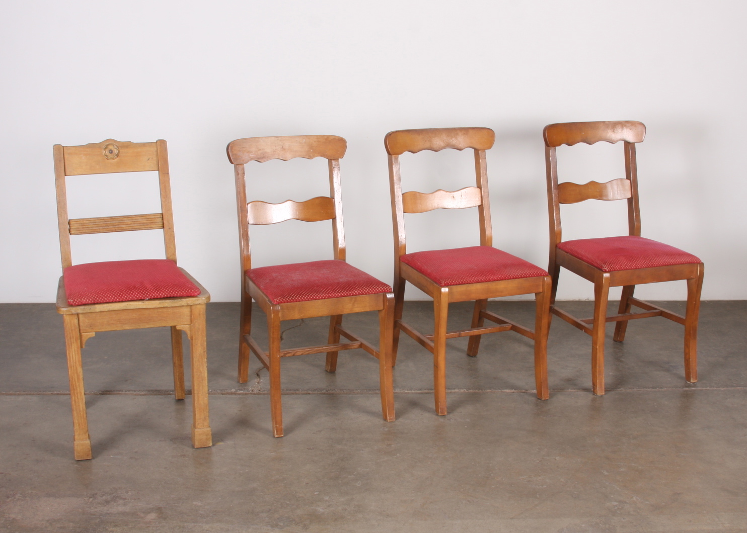 Four Wood Side Chairs