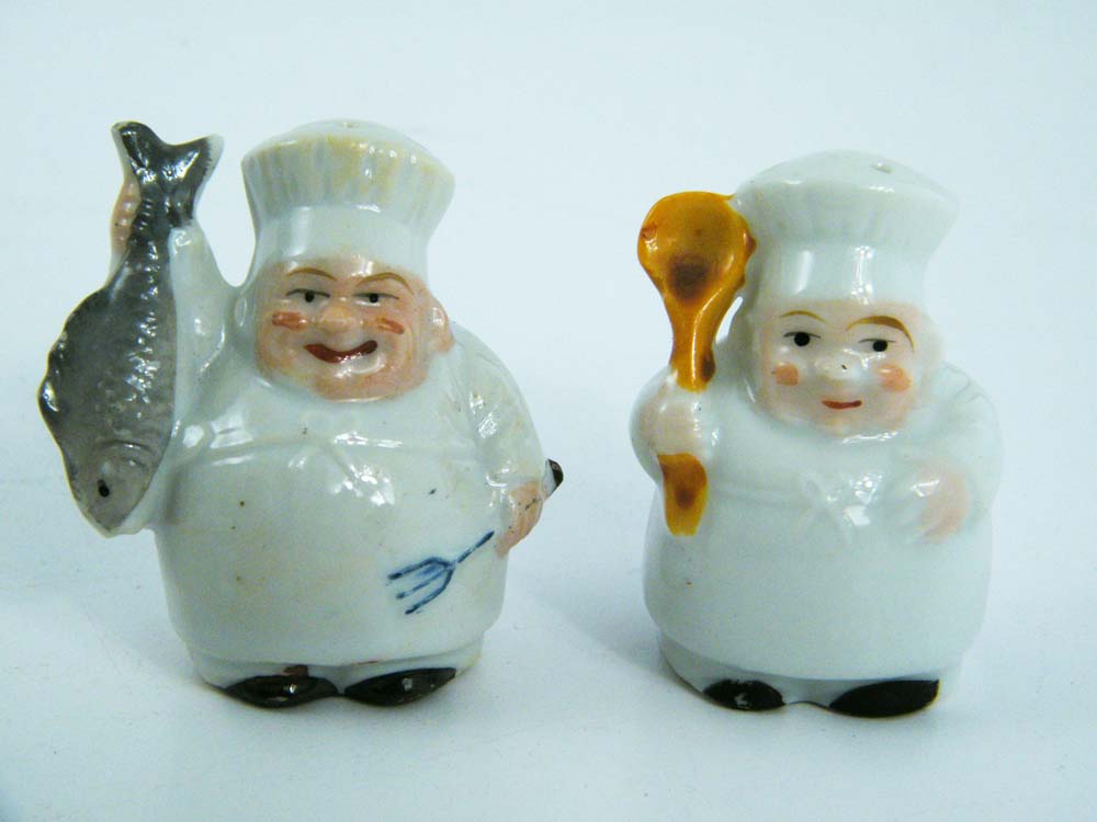 Vintage Chef Salt and Pepper Shakers
