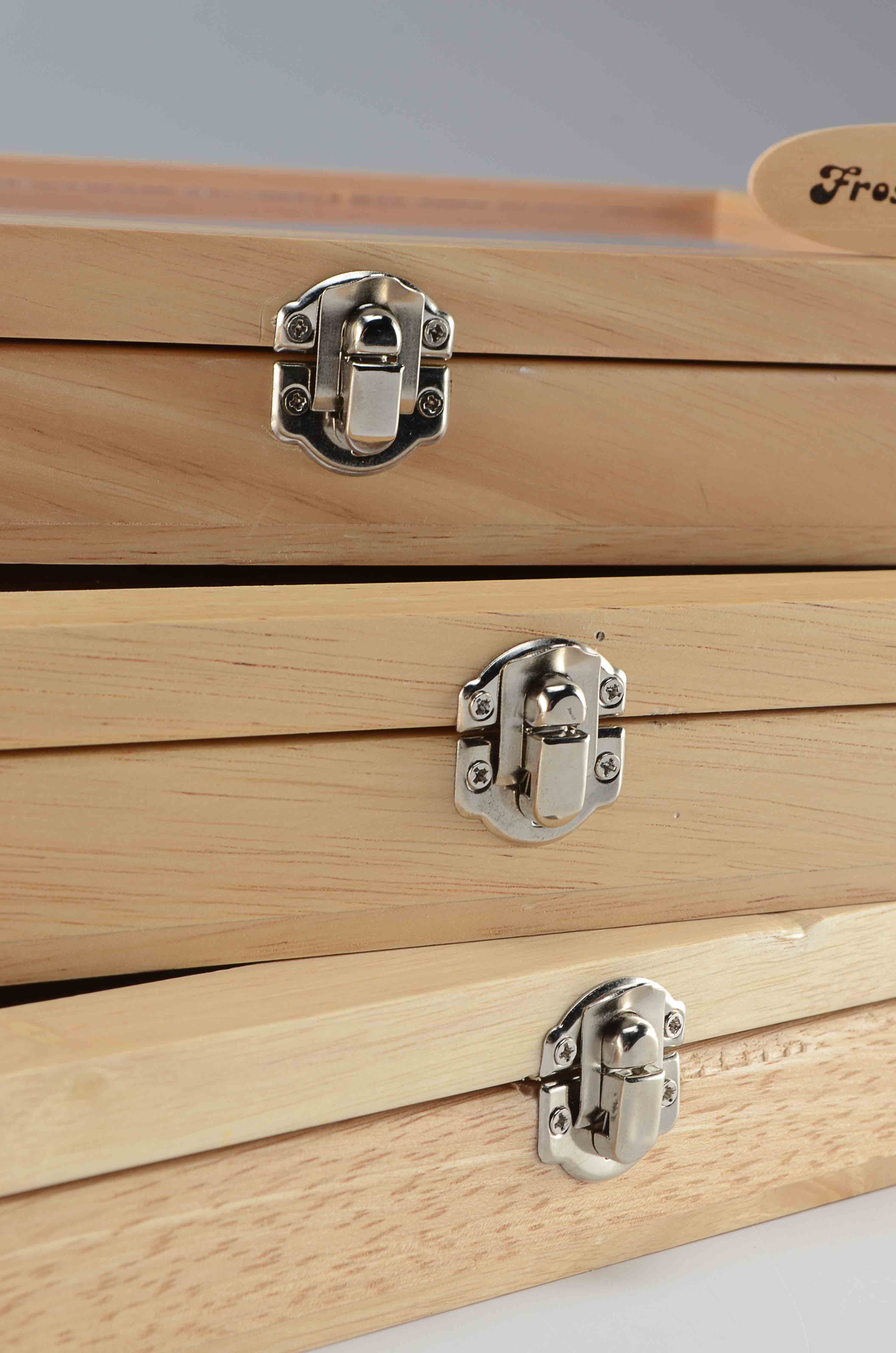 Three Wood and Glass Display Cases.