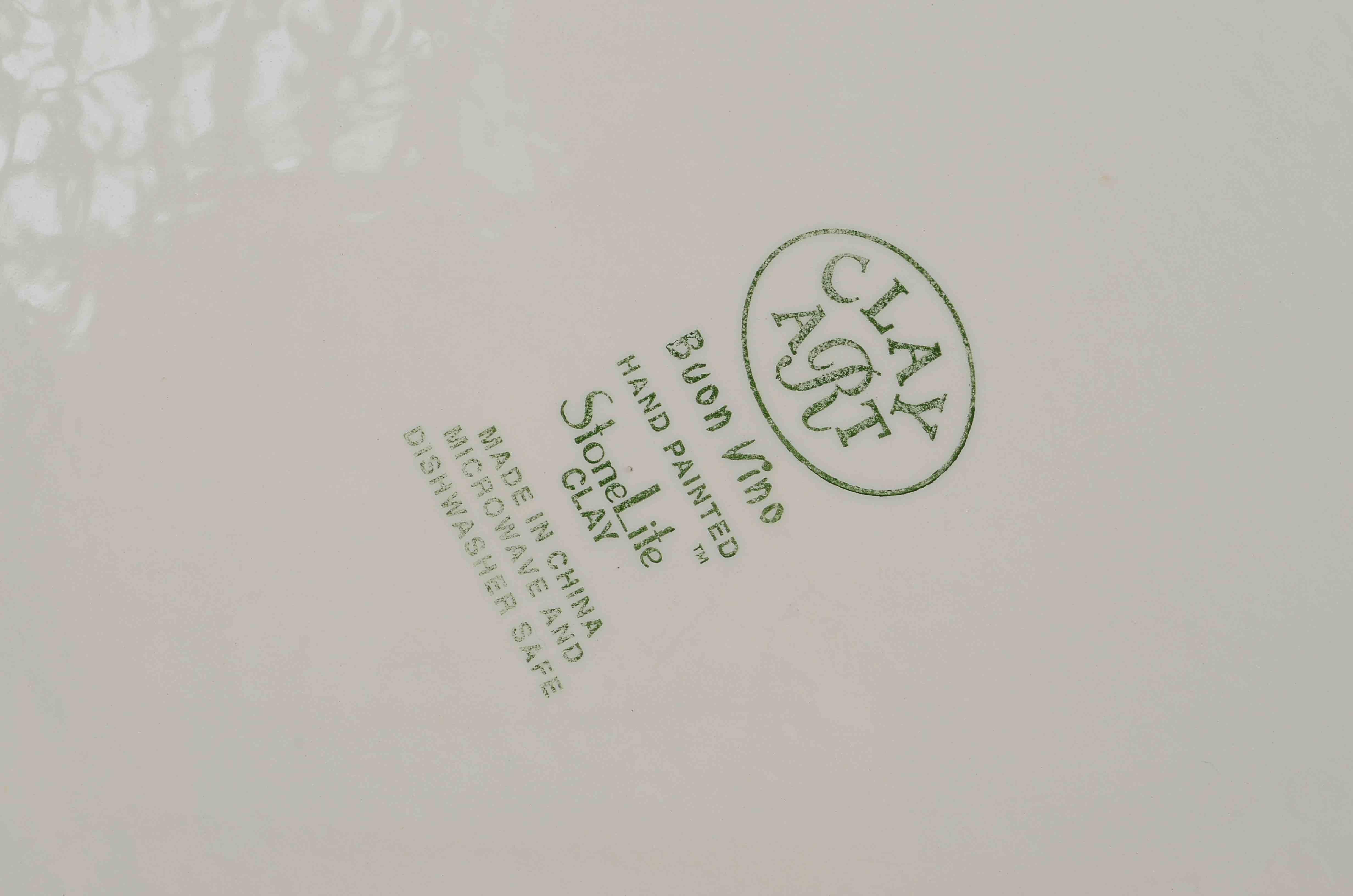 Clay Art Hand Painted Large Platter