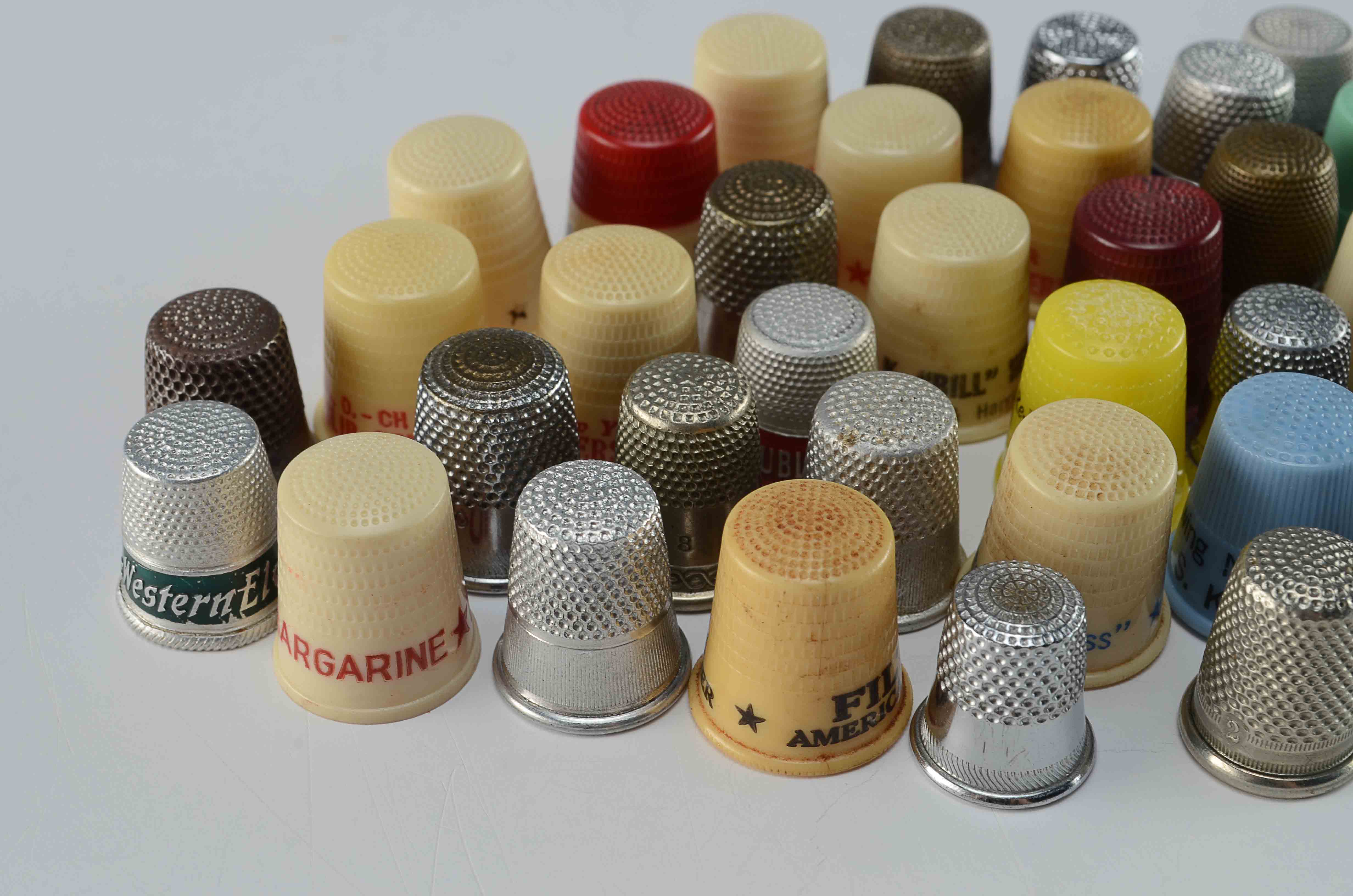 Large Lot of Mixed Vintage Thimbles